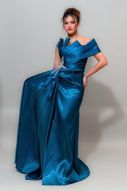 Ocean Sapphire Couture Gown