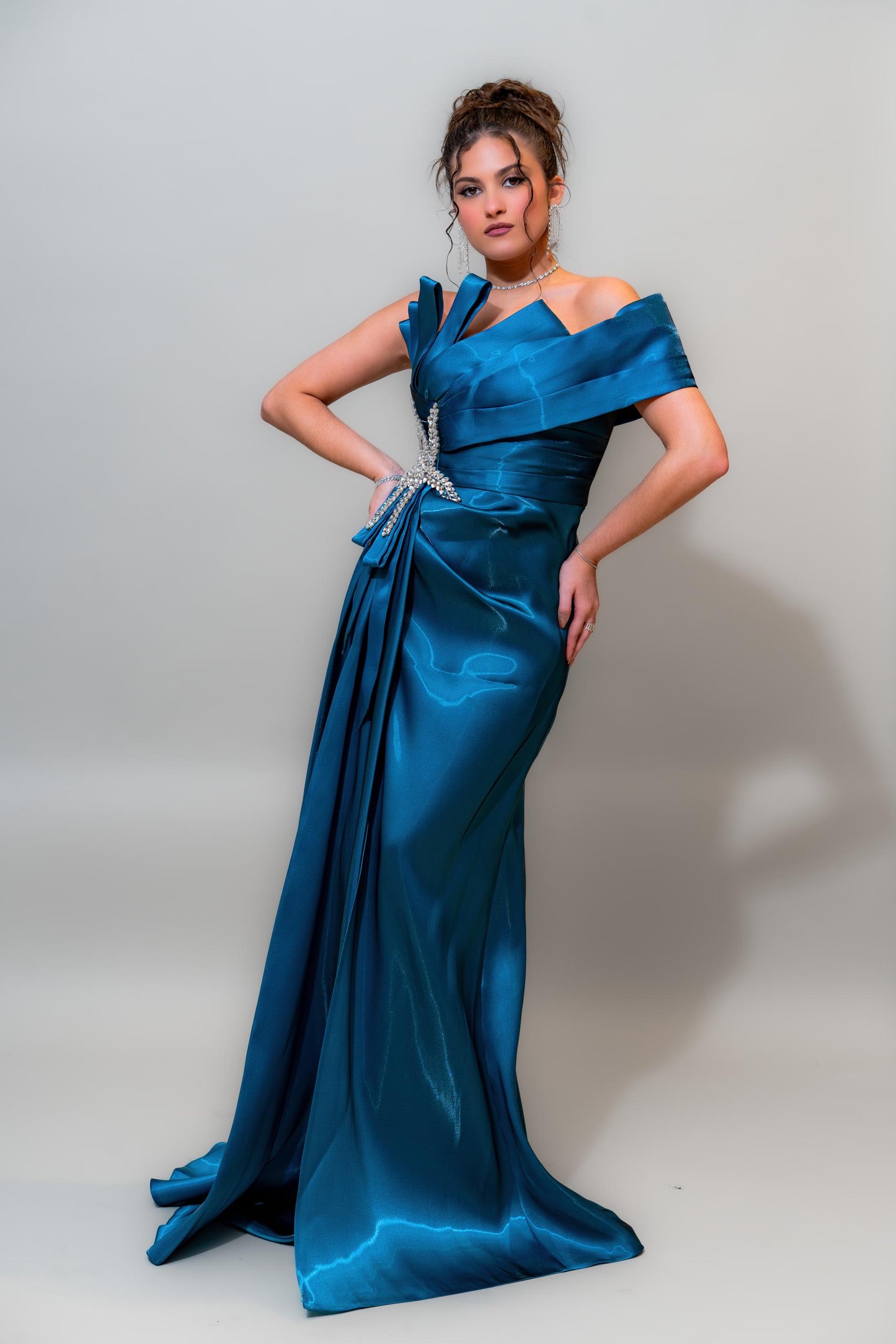 Ocean Sapphire Couture Gown