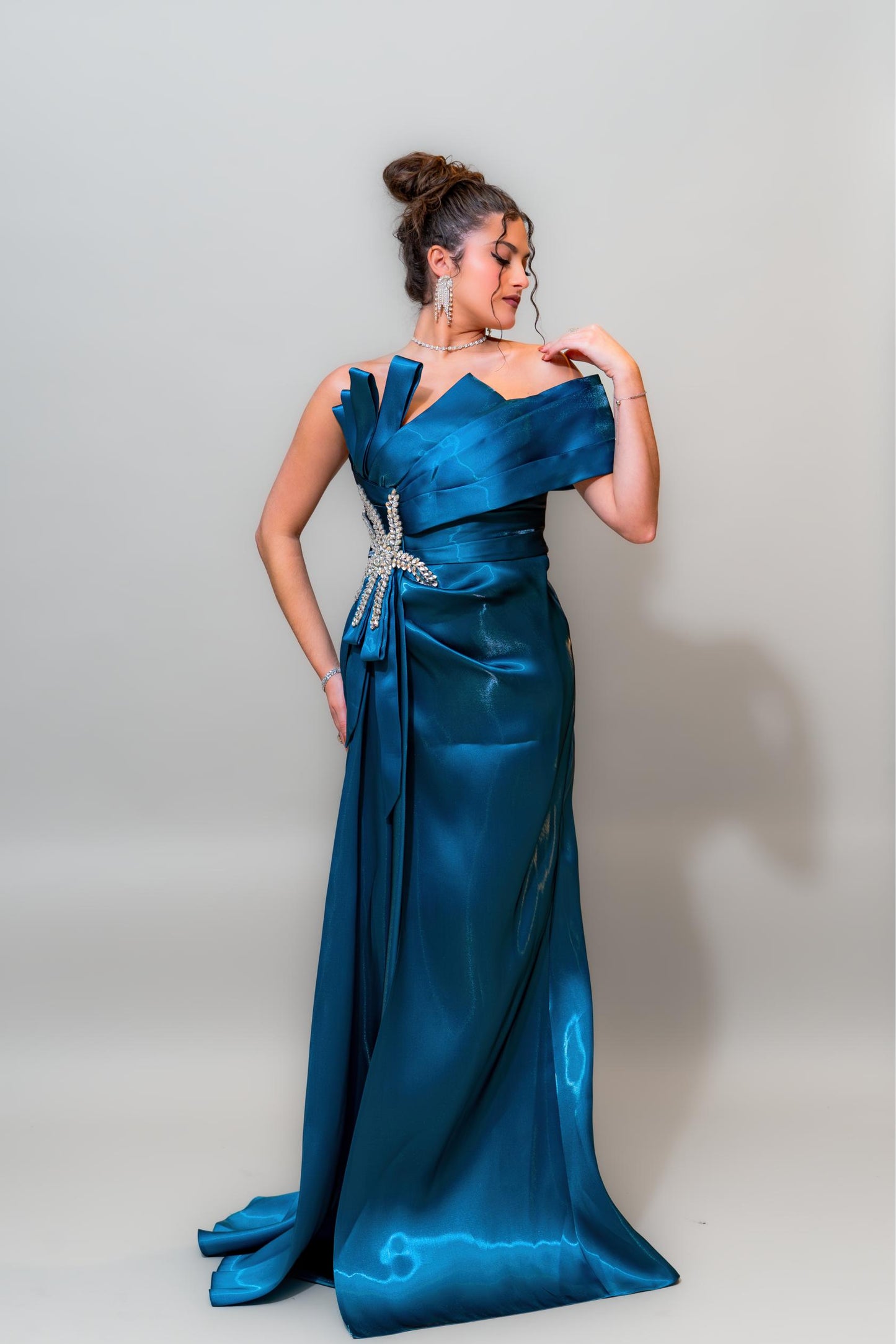 Ocean Sapphire Couture Gown