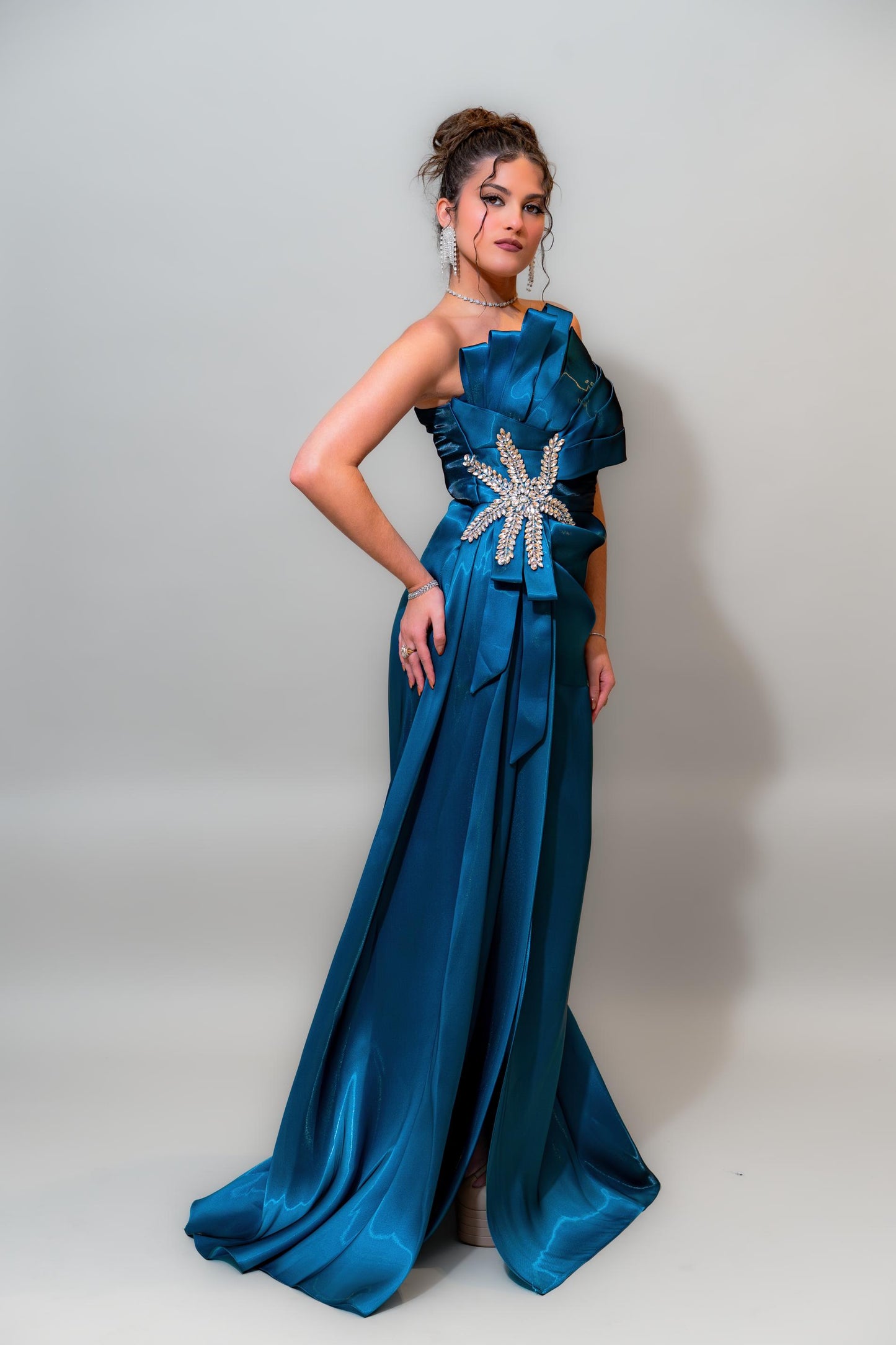 Ocean Sapphire Couture Gown