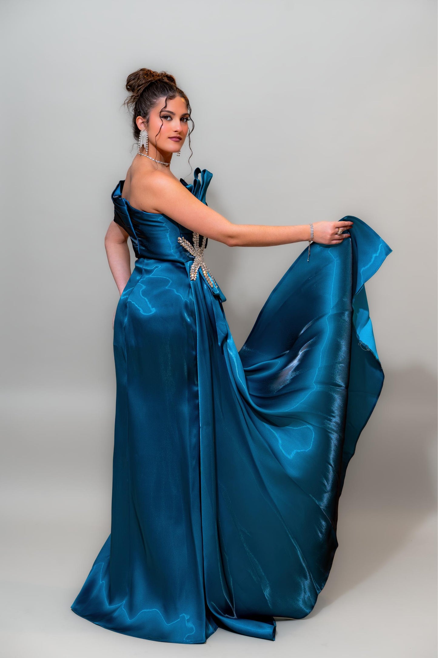 Ocean Sapphire Couture Gown