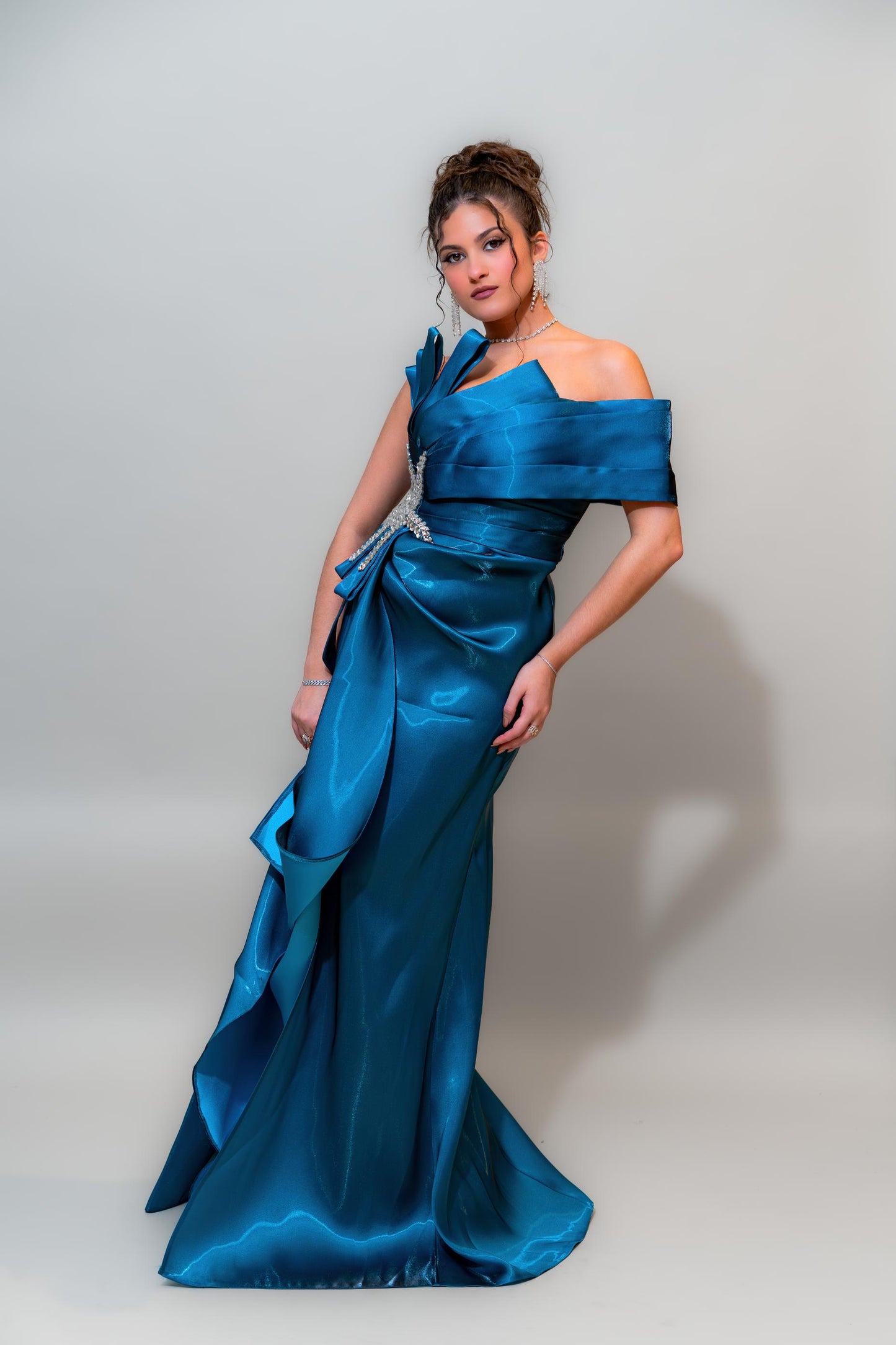 Ocean Sapphire Couture Gown