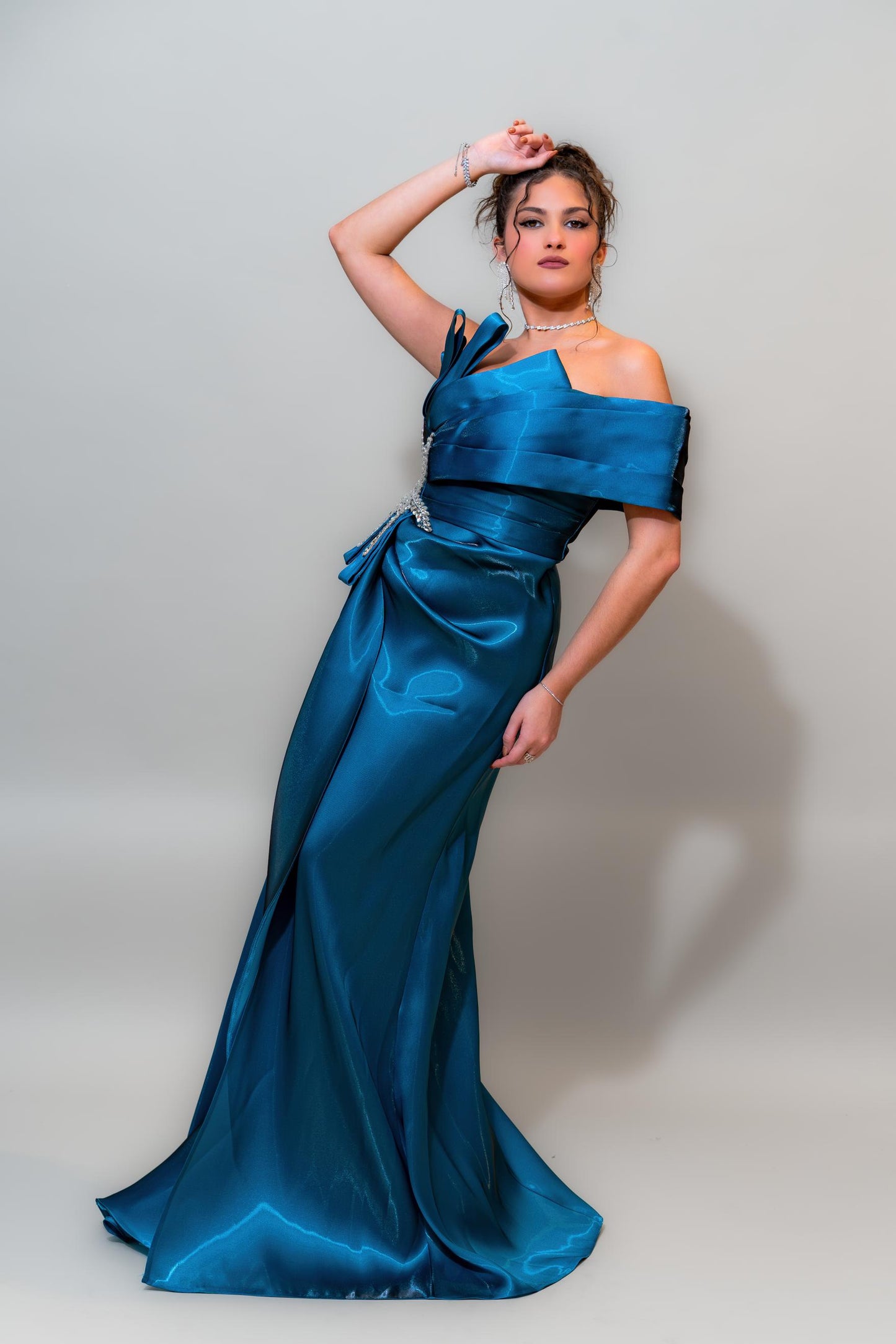 Ocean Sapphire Couture Gown