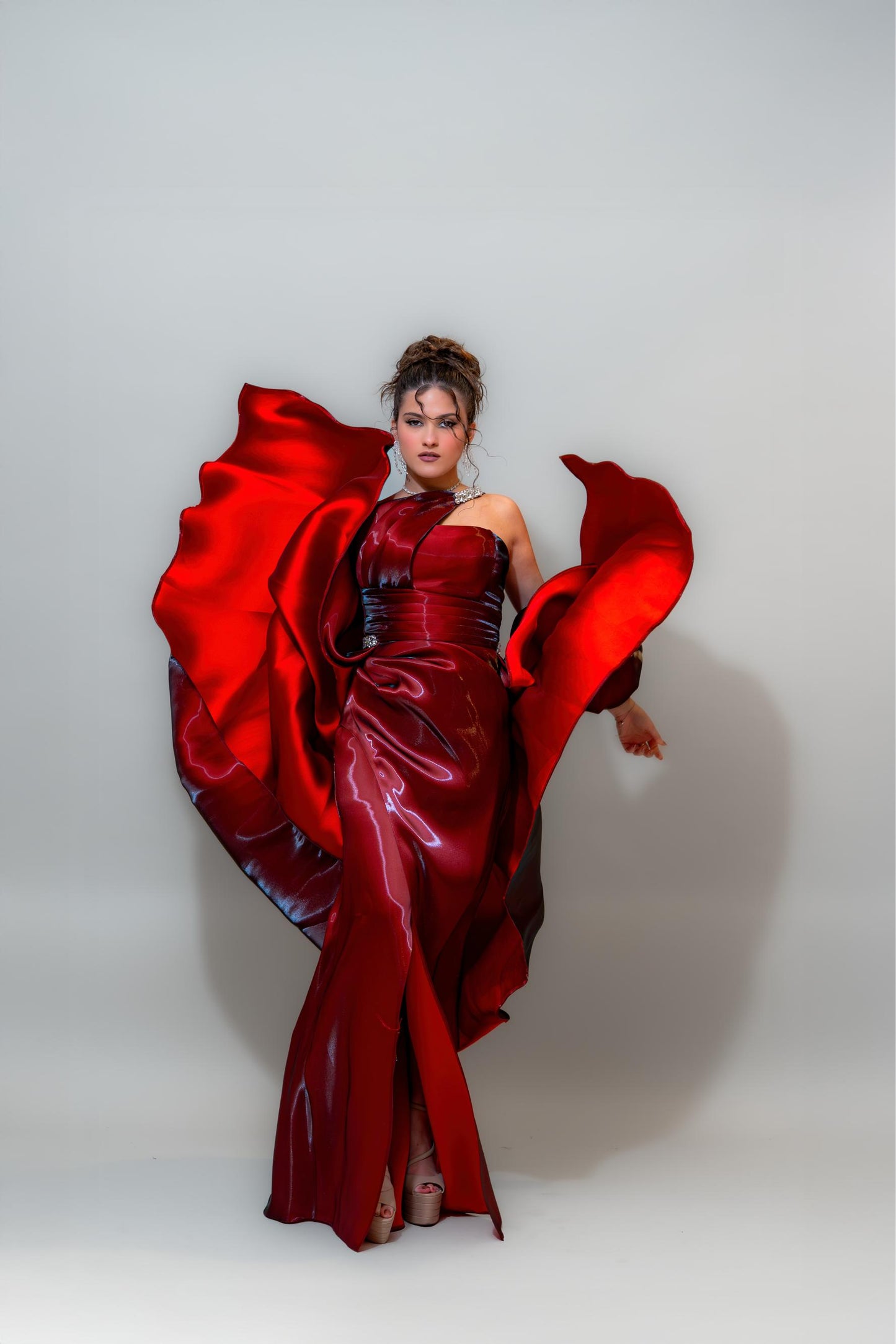 Ruby Flame Couture Gown