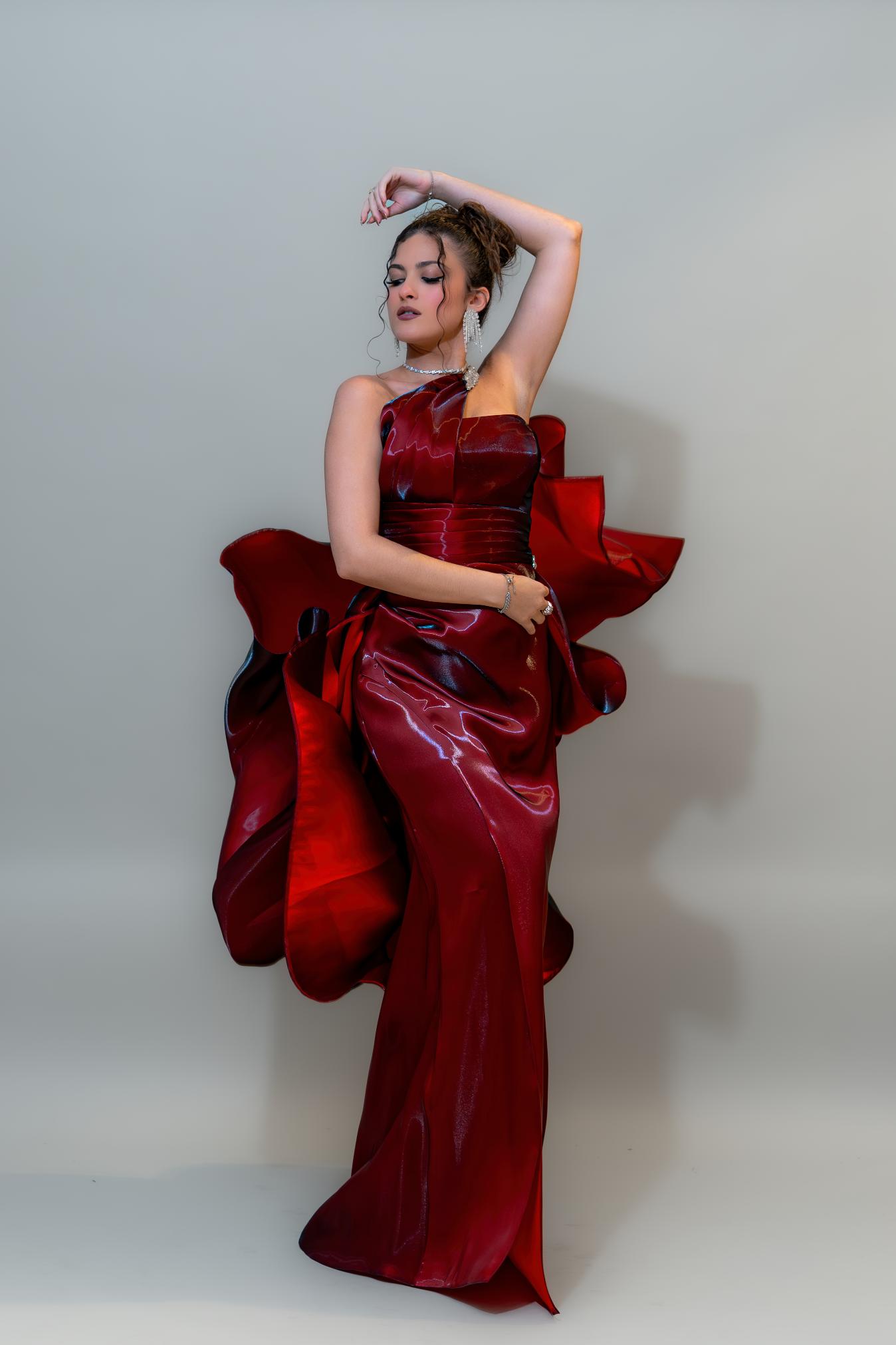 Ruby Flame Couture Gown