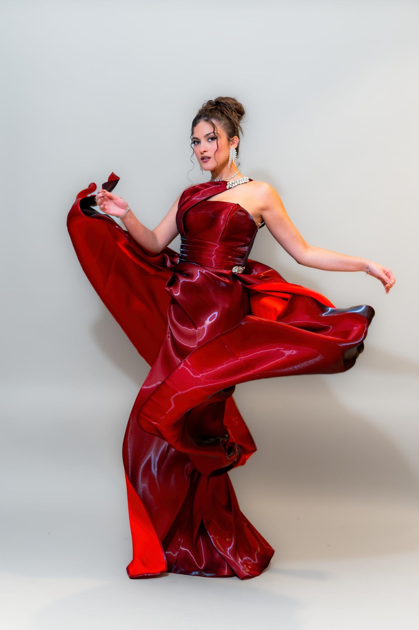 Ruby Flame Couture Gown