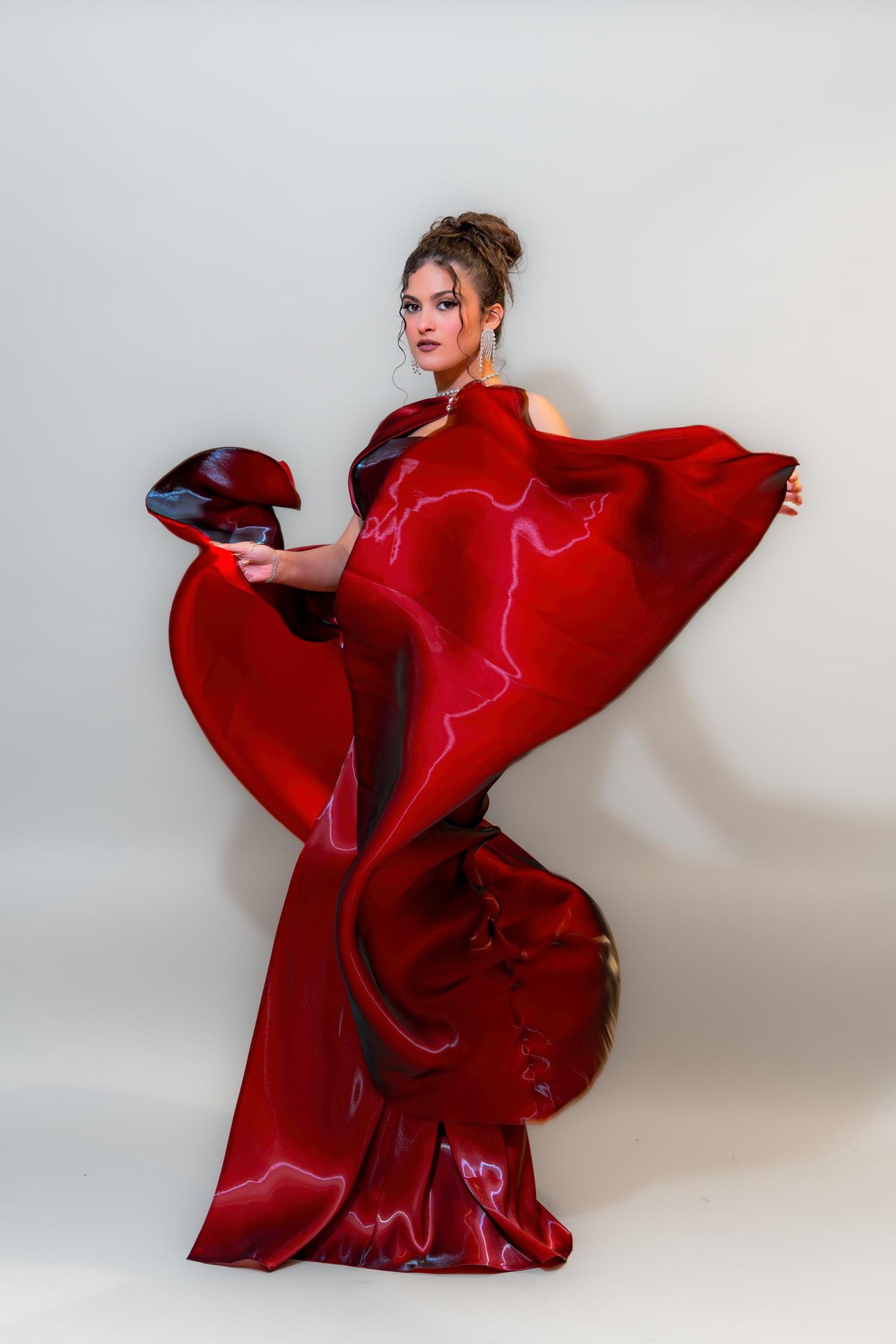 Ruby Flame Couture Gown