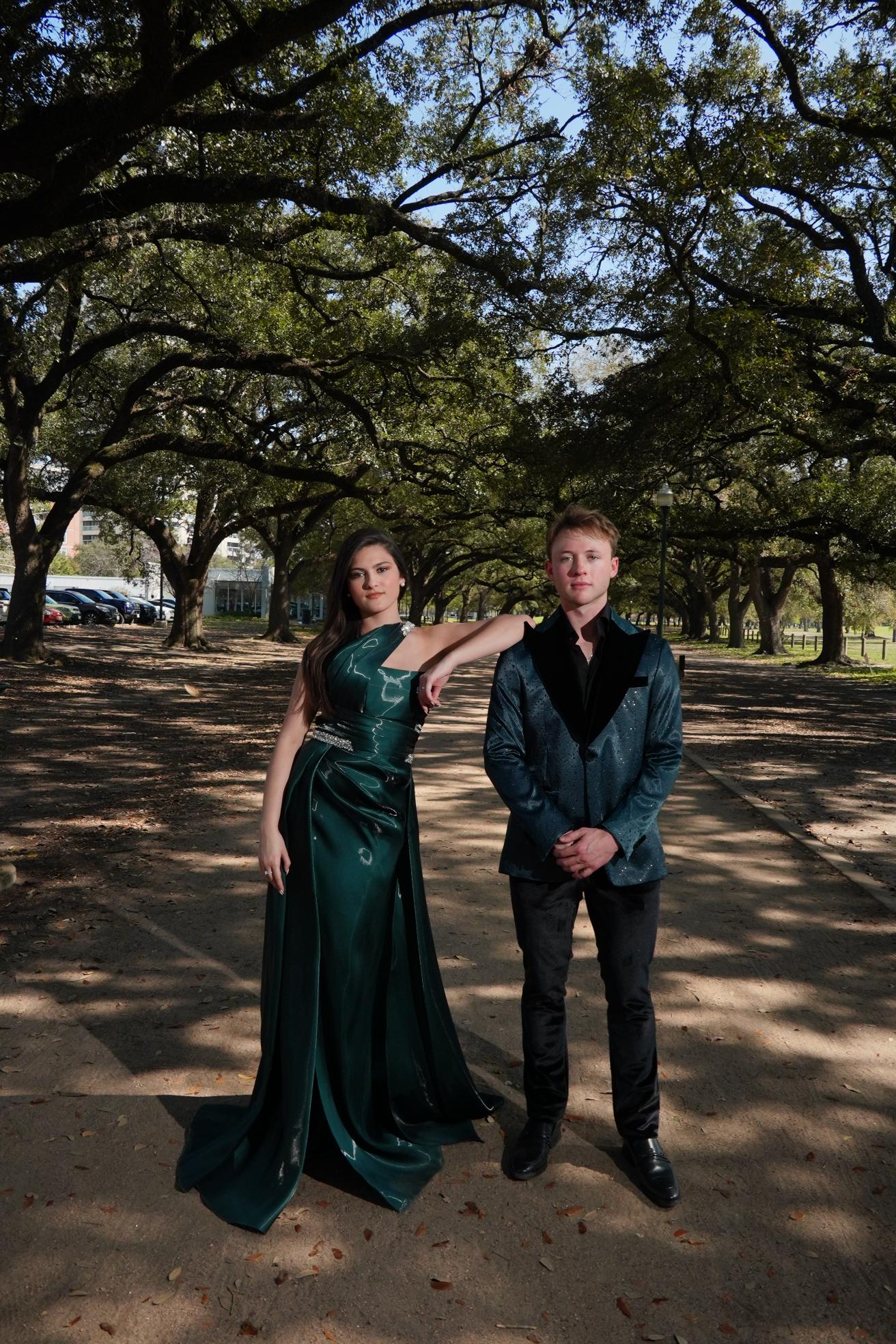 Luxury Emerald Green Festive Dress