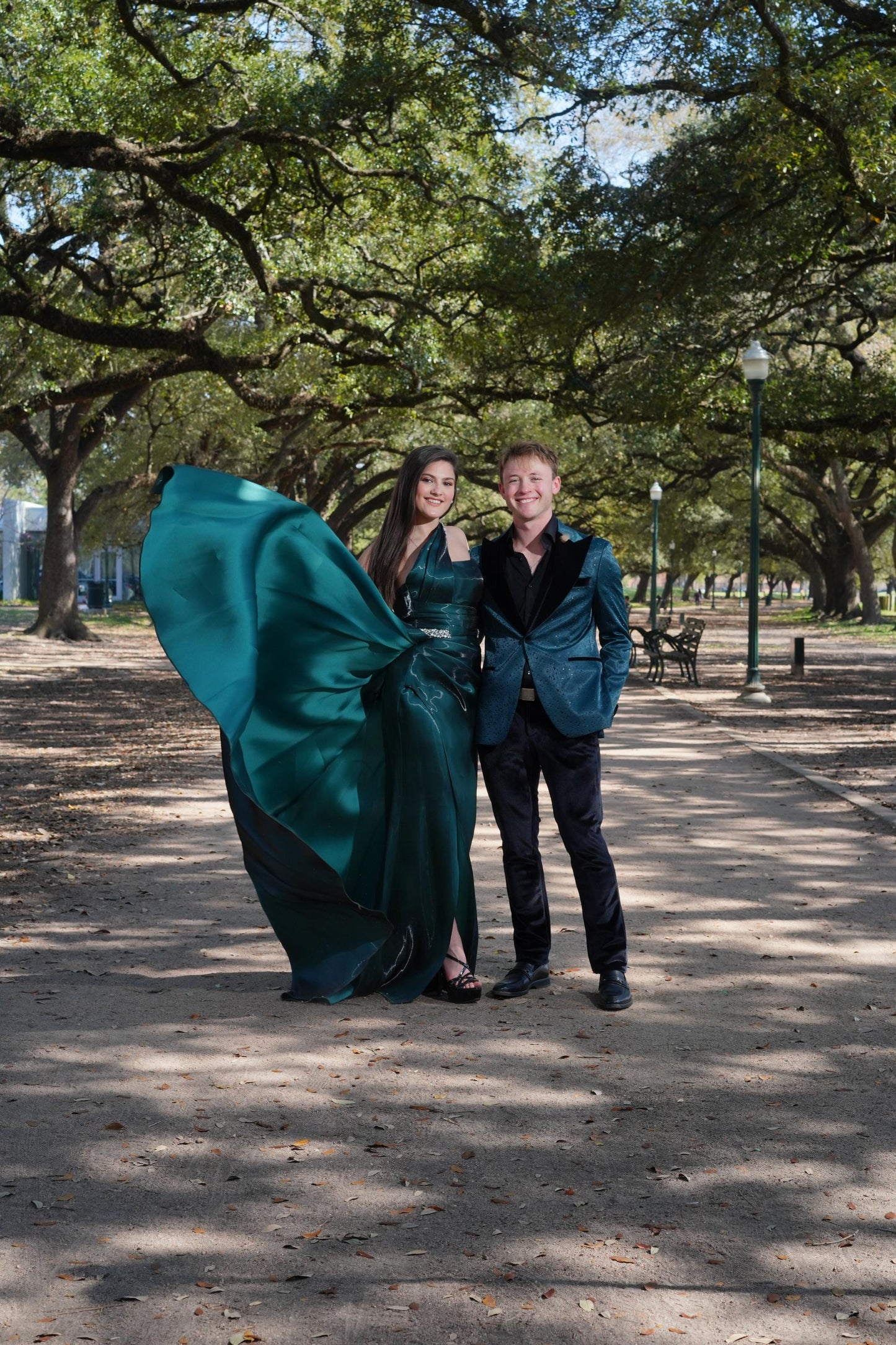Luxury Emerald Green Festive Dress