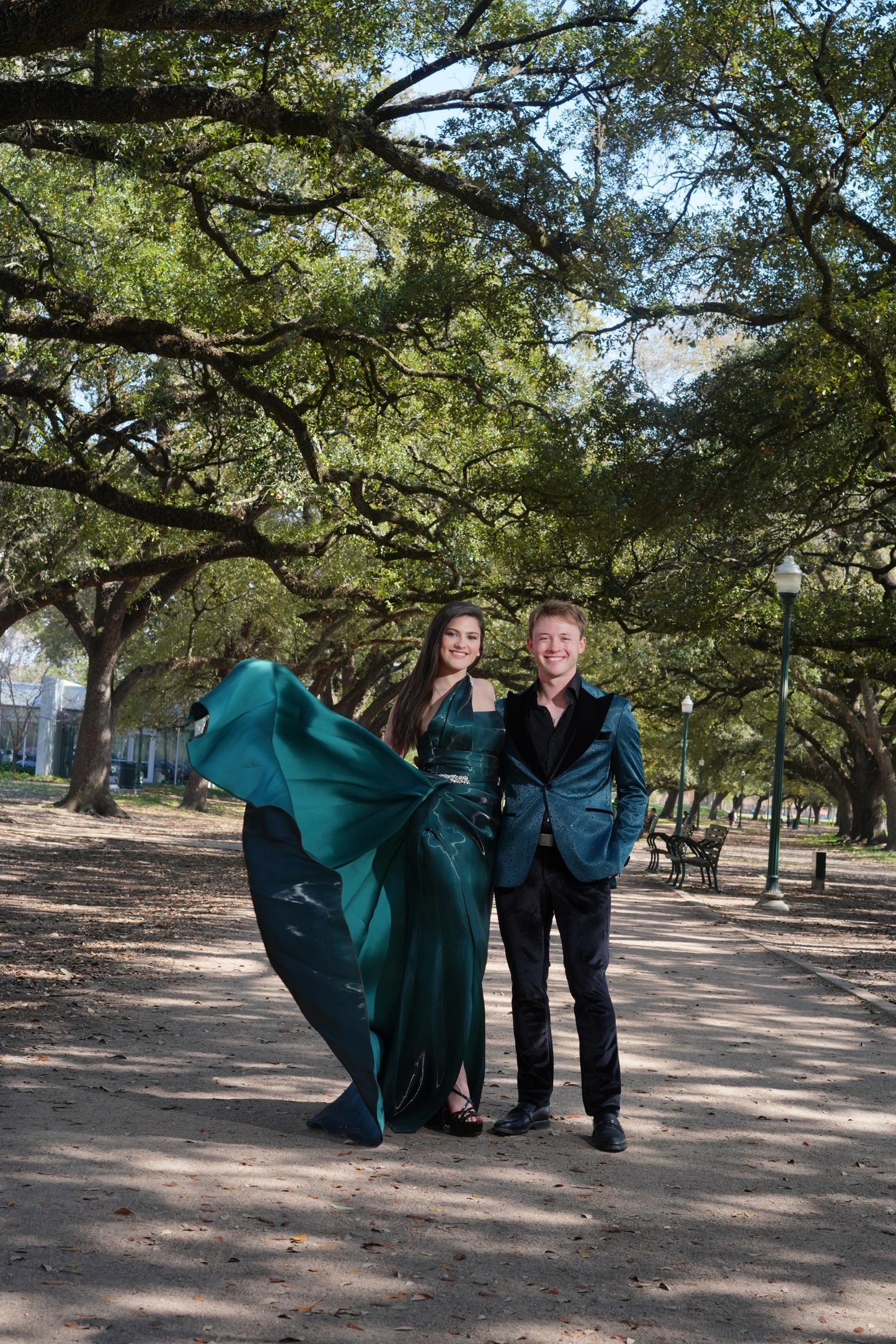 Luxury Emerald Green Festive Dress