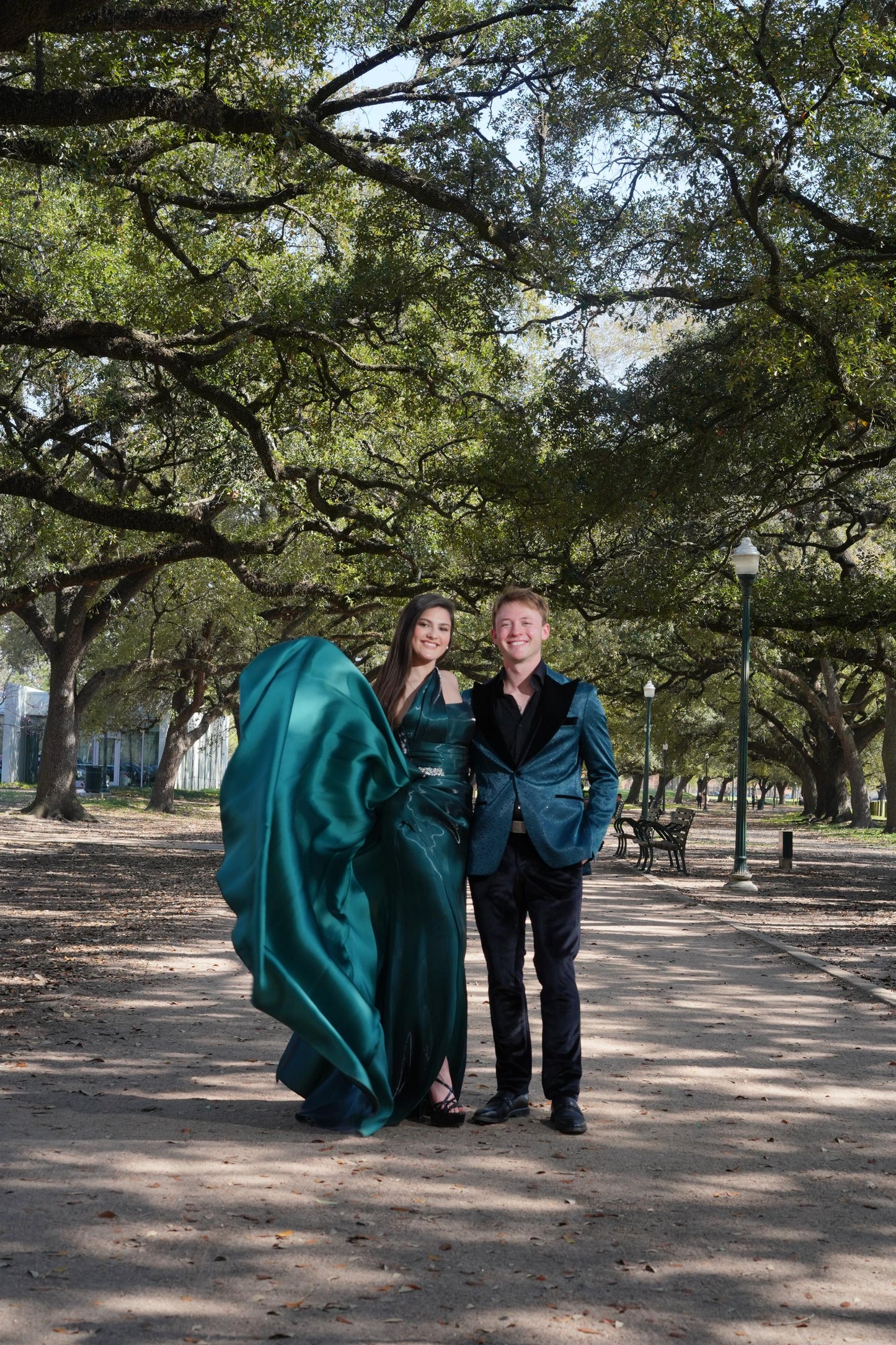 Luxury Emerald Green Festive Dress