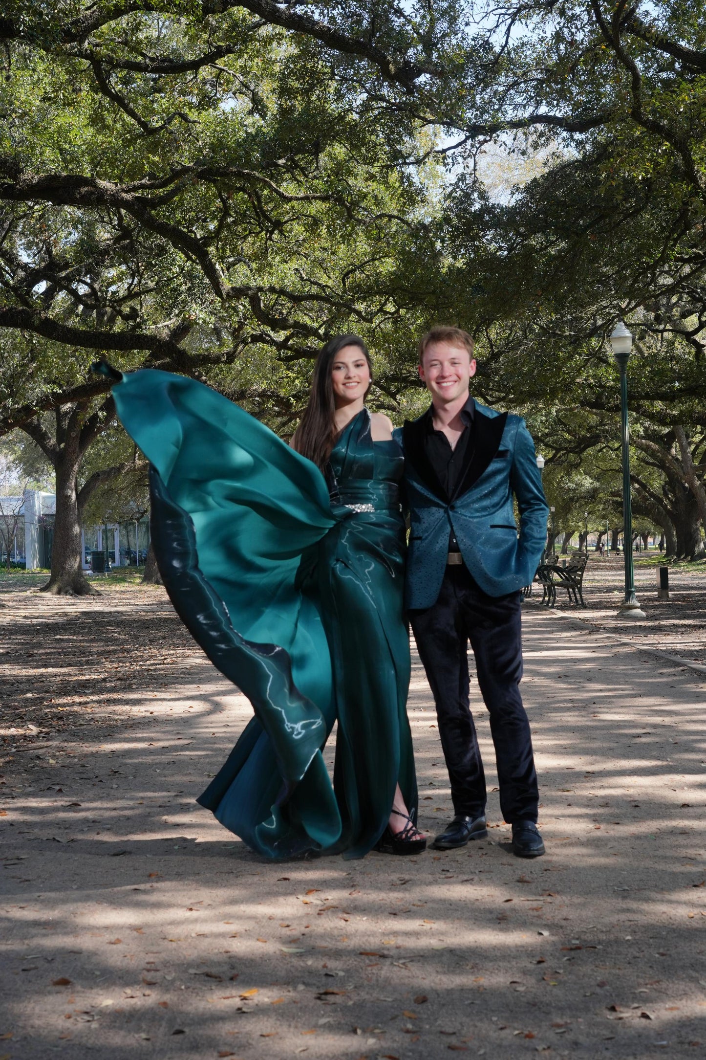 Luxury Emerald Green Festive Dress