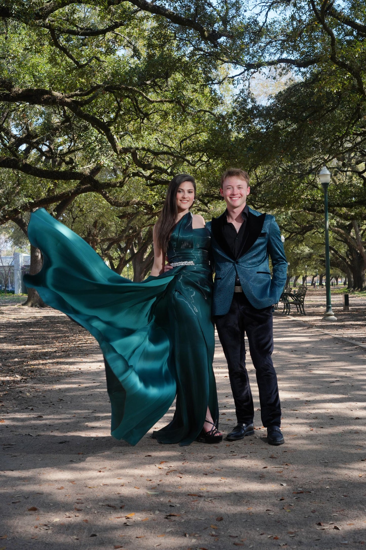 Luxury Emerald Green Festive Dress