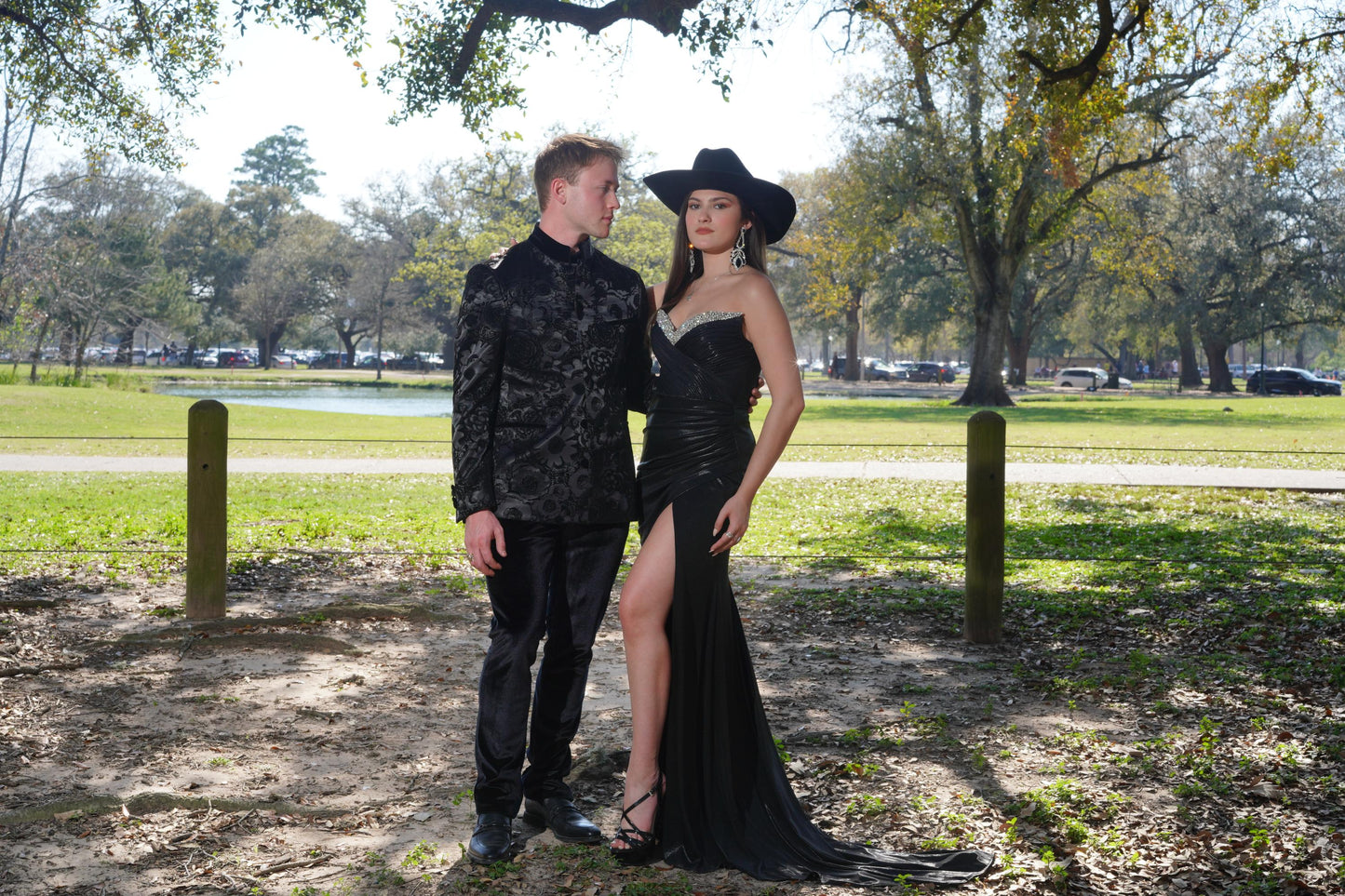 Elegant Black Strapless Evening Dress