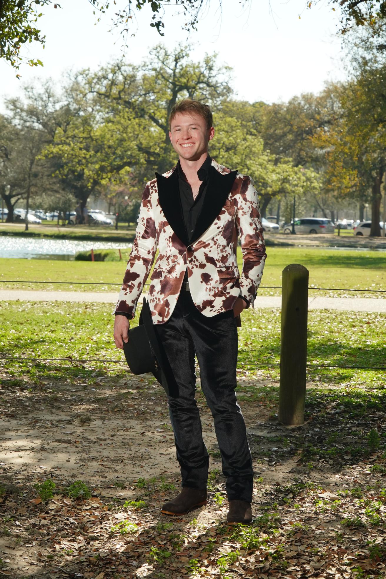 Western Luxe Cow Print Statement Blazer Set