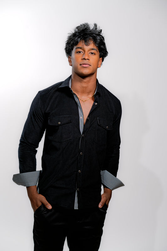 Men’s Premium Black Slim Fit Party Shirt
