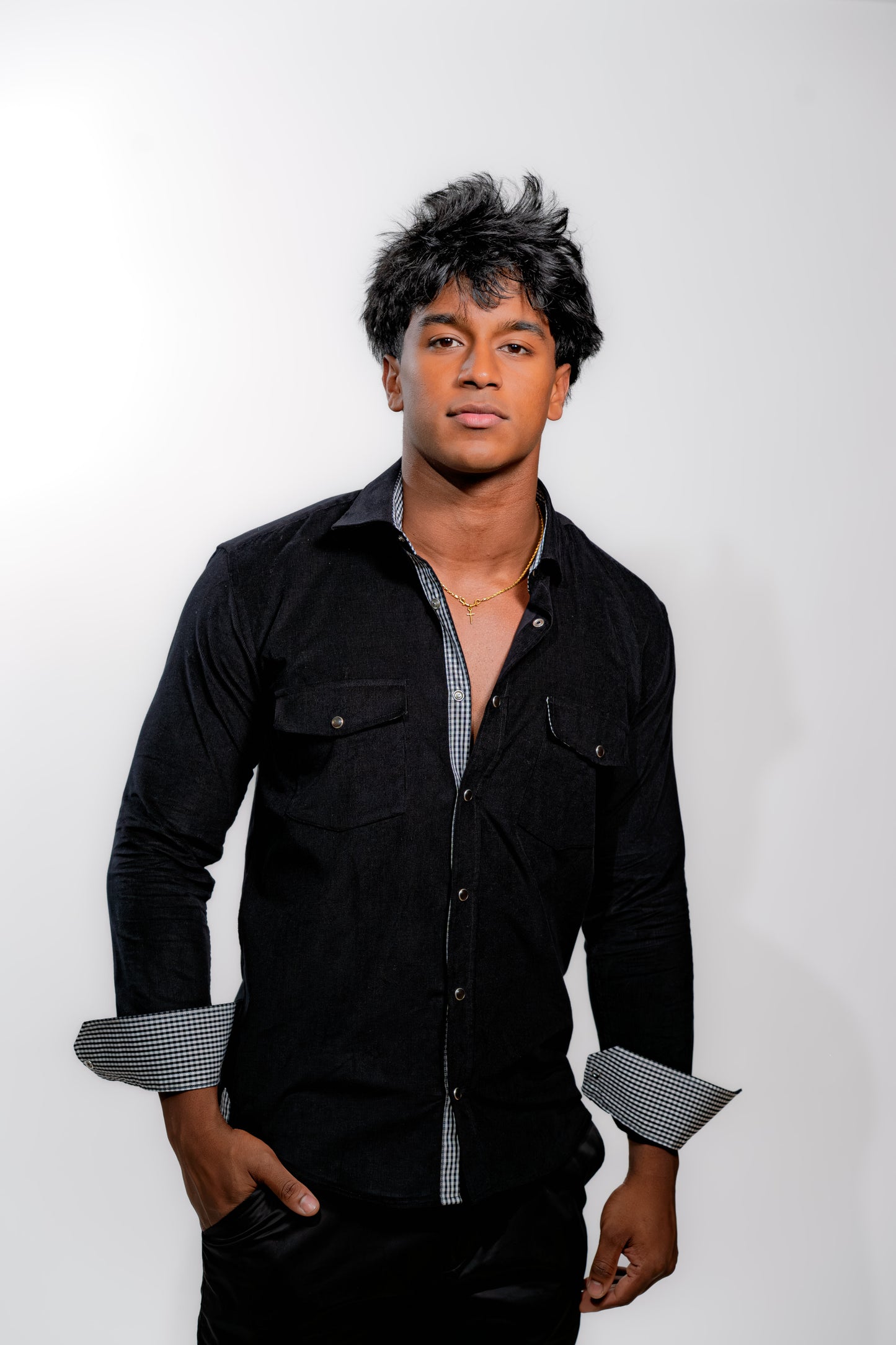 Men’s Premium Black Slim Fit Party Shirt