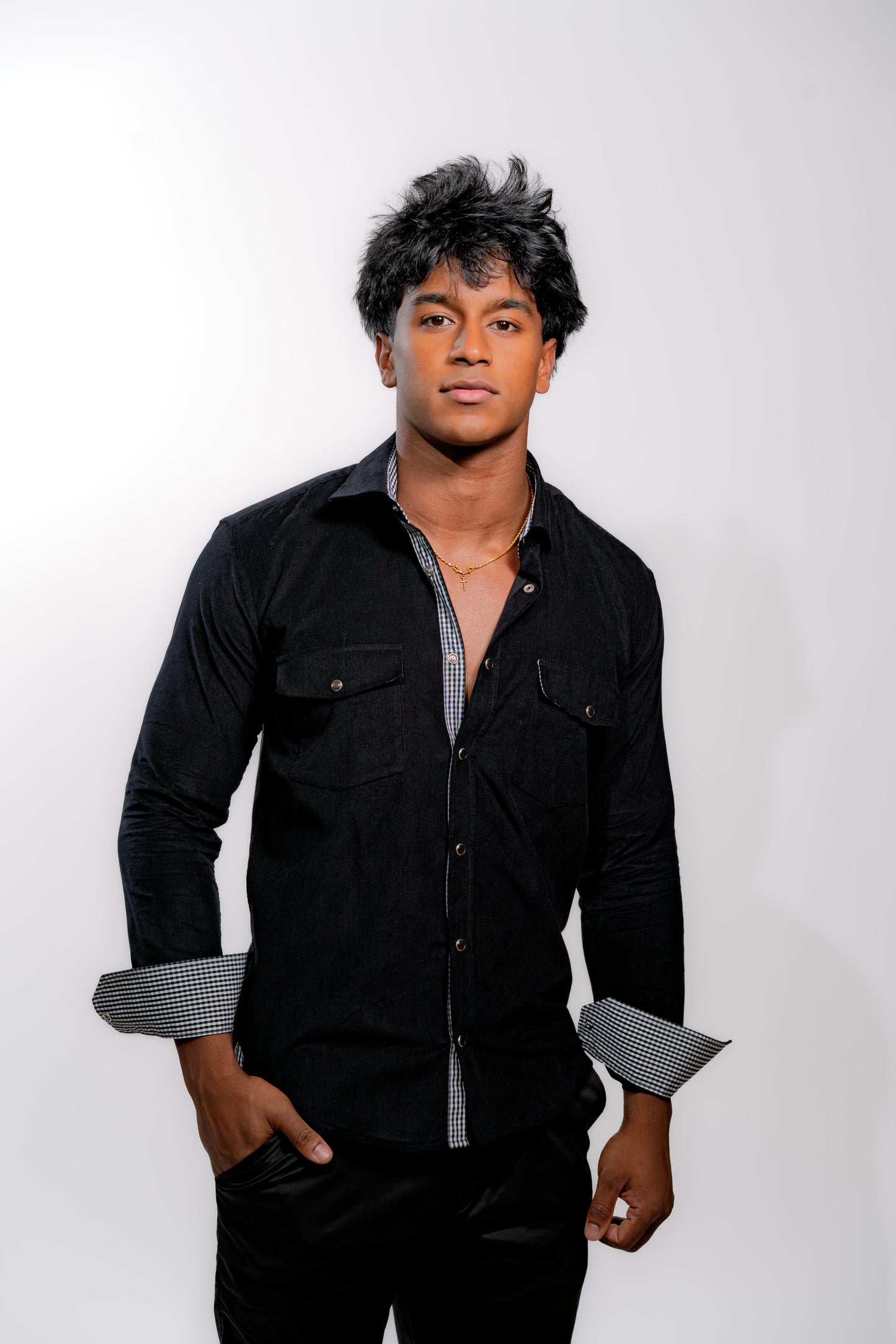Men’s Premium Black Slim Fit Party Shirt