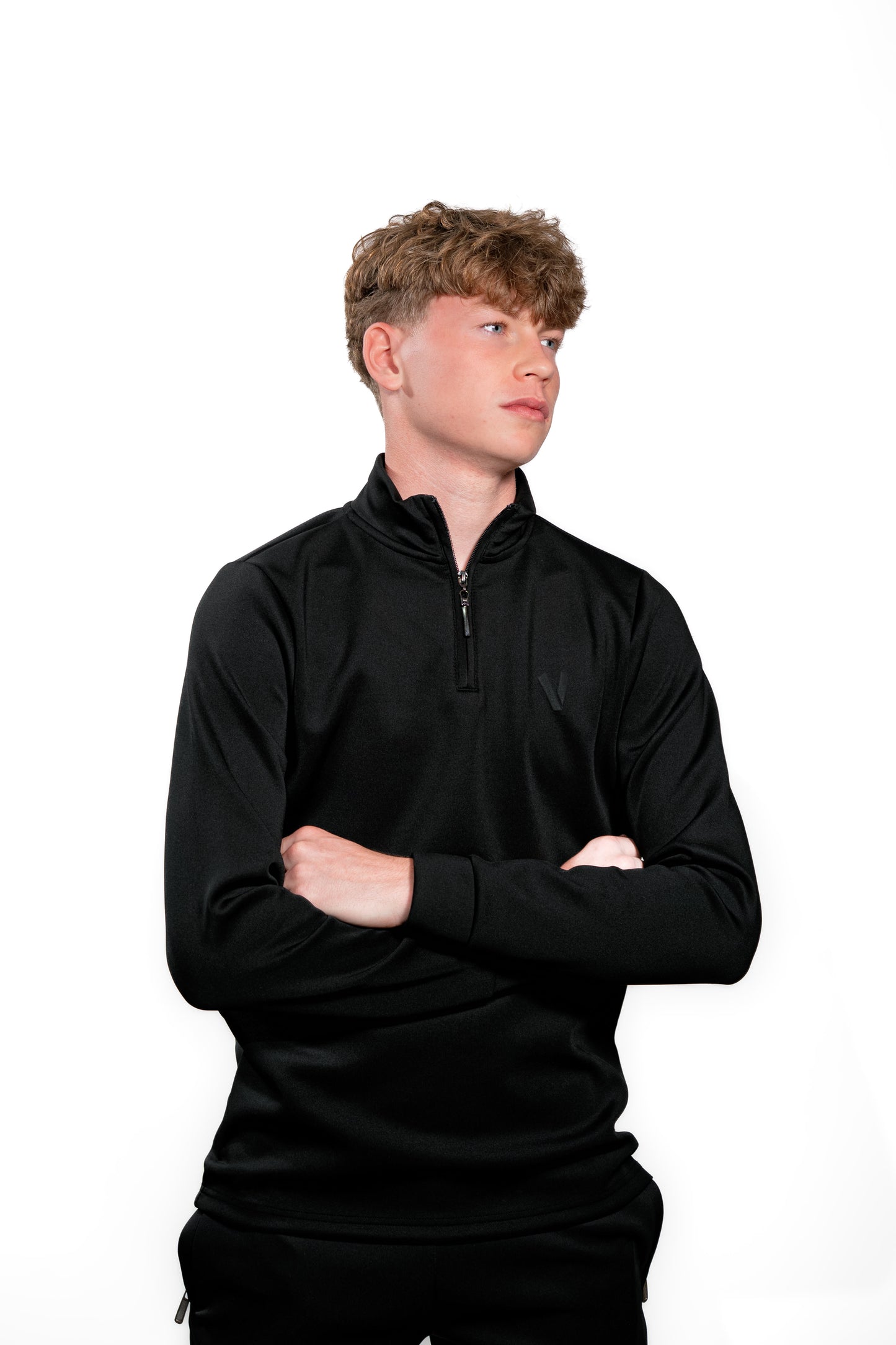 Valnti Men’s Black Sport Zip Jacket – Athletic & Casual Outerwear