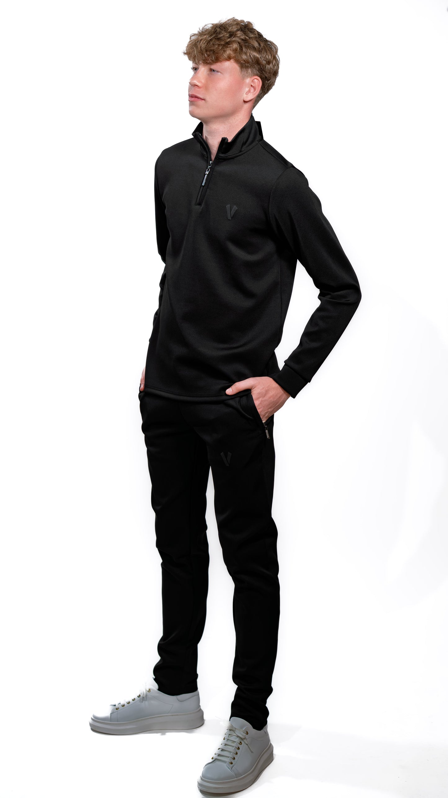 Valnti Men’s Black Sport Zip Jacket – Athletic & Casual Outerwear