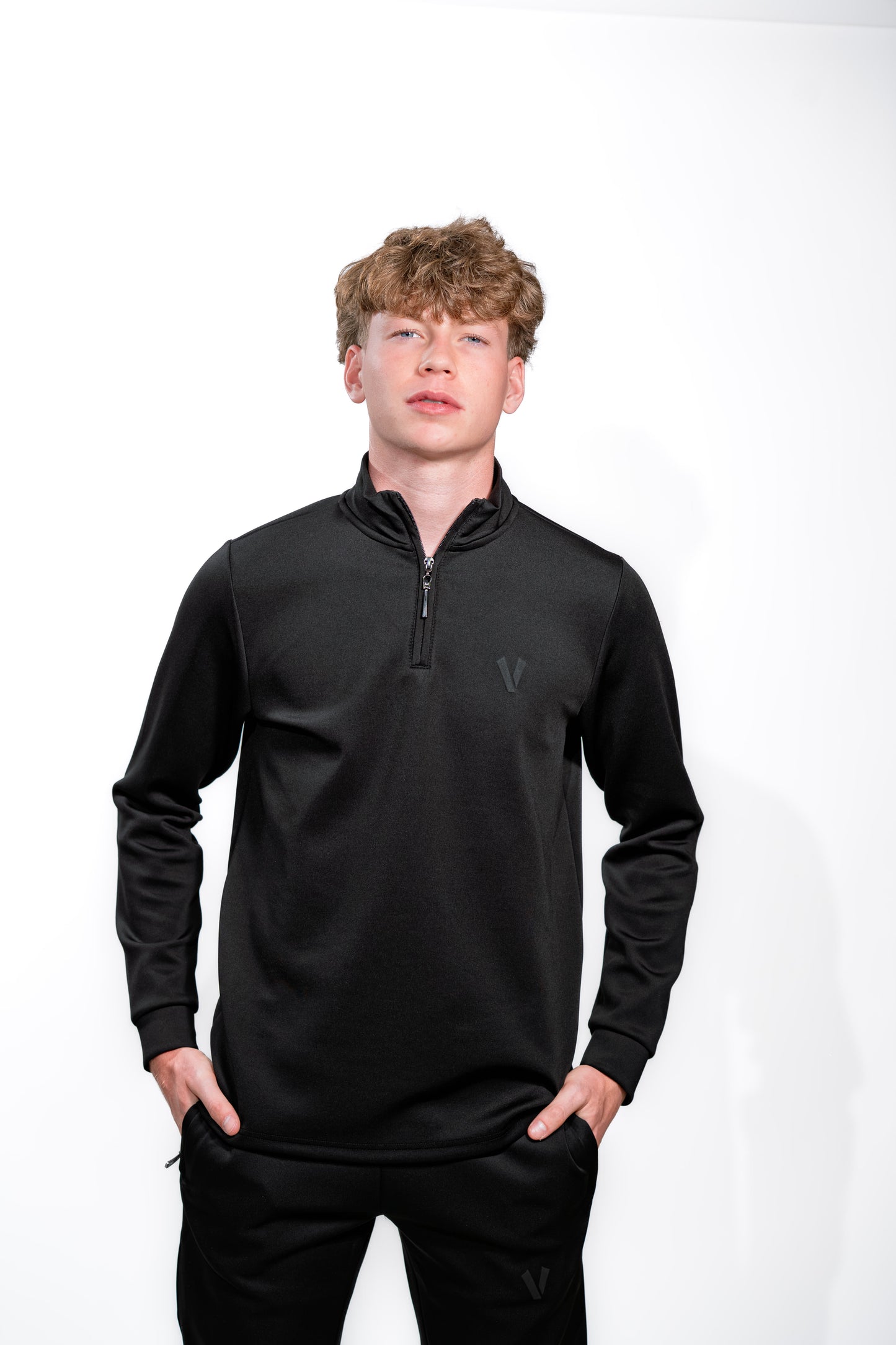 Valnti Men’s Black Sport Zip Jacket – Athletic & Casual Outerwear