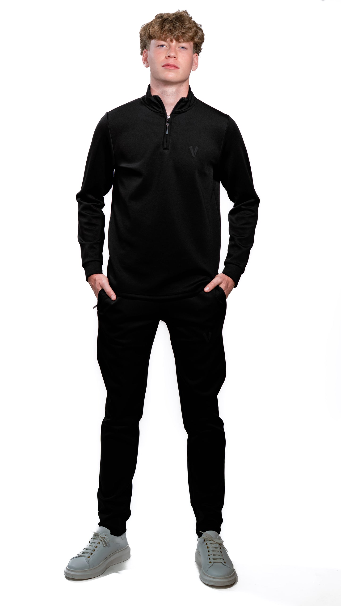 Valnti Men’s Black Sport Zip Jacket – Athletic & Casual Outerwear