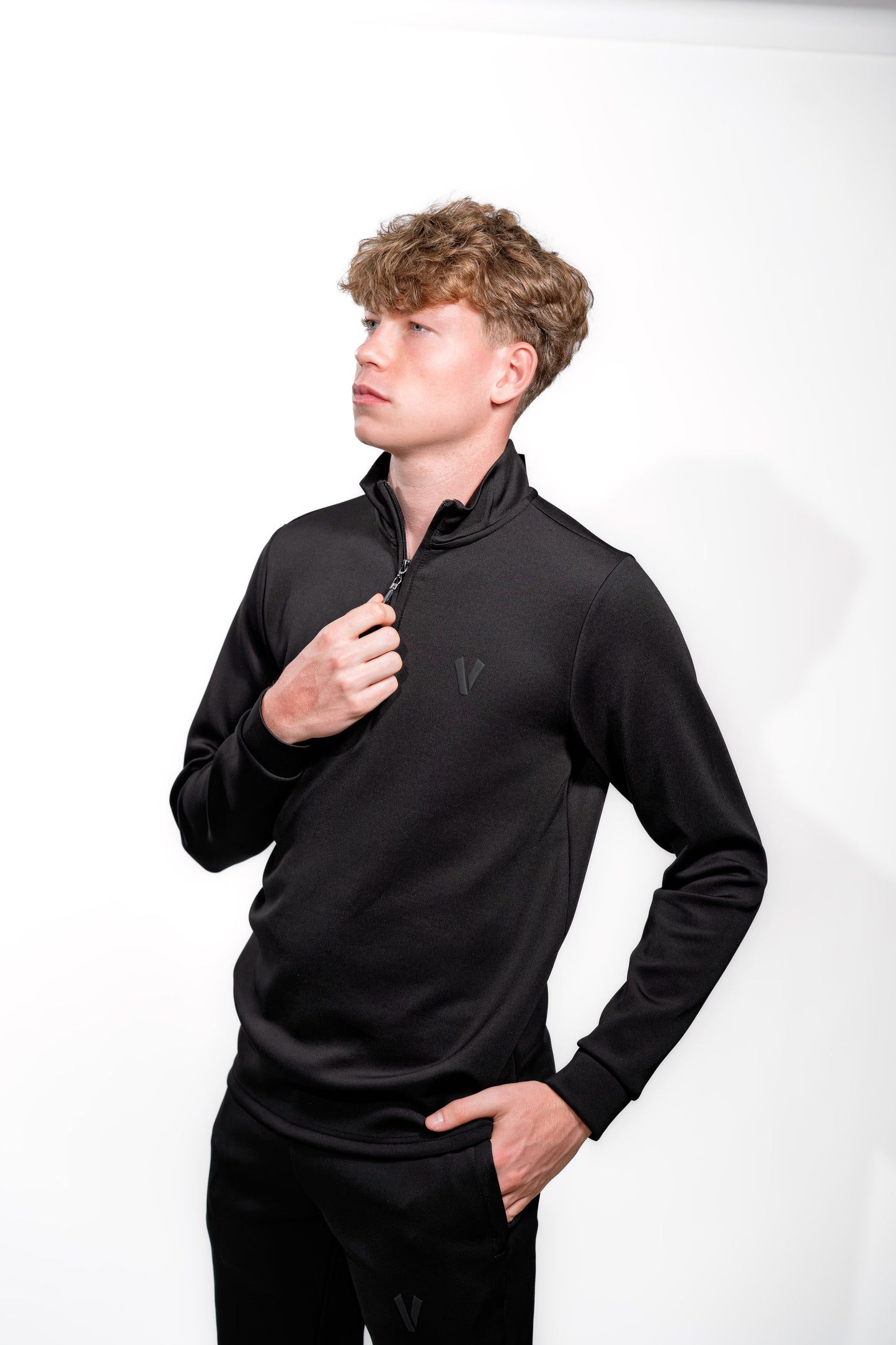 Valnti Men’s Black Sport Zip Jacket – Athletic & Casual Outerwear