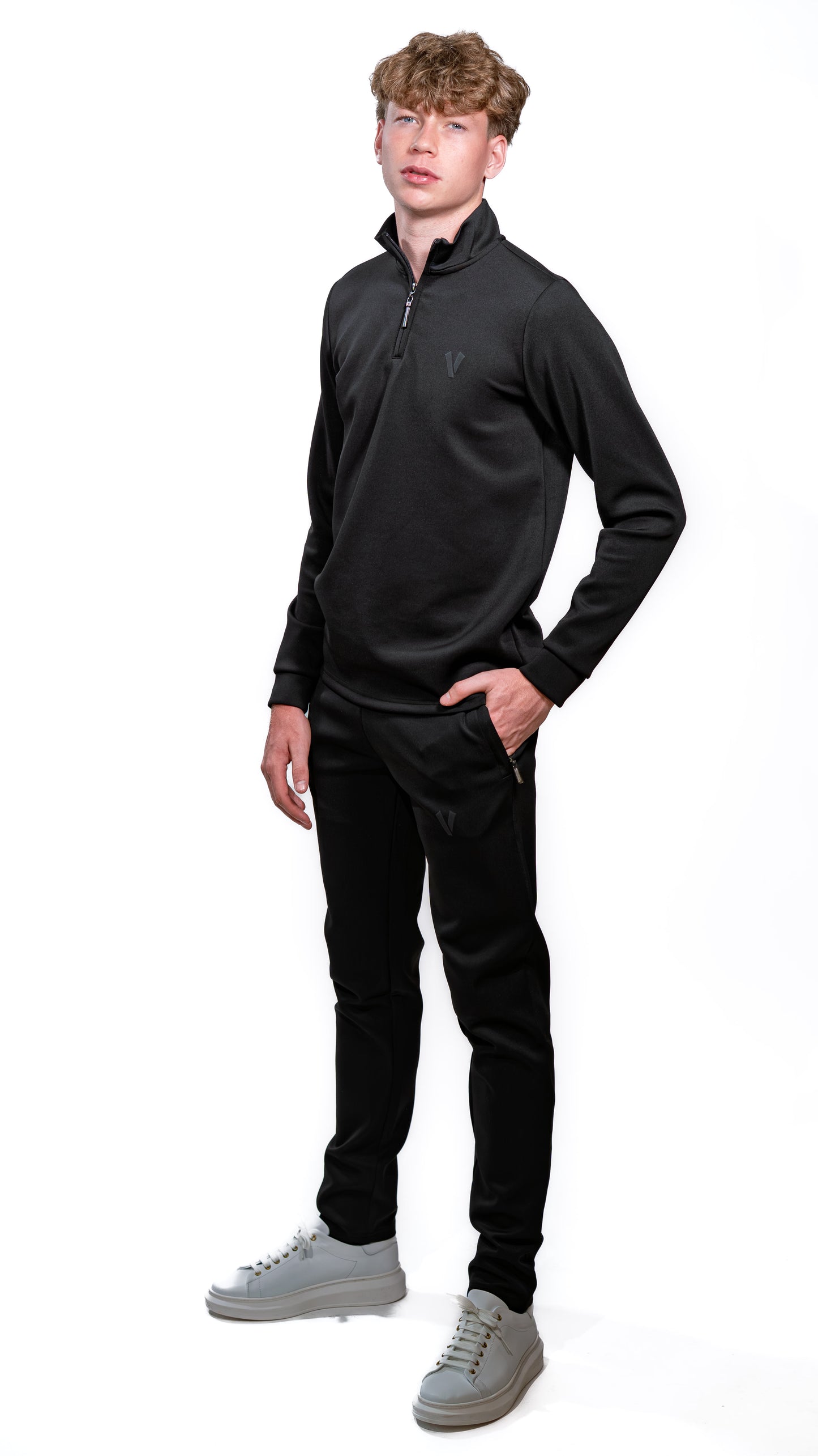 Valnti Men’s Black Sport Zip Jacket – Athletic & Casual Outerwear