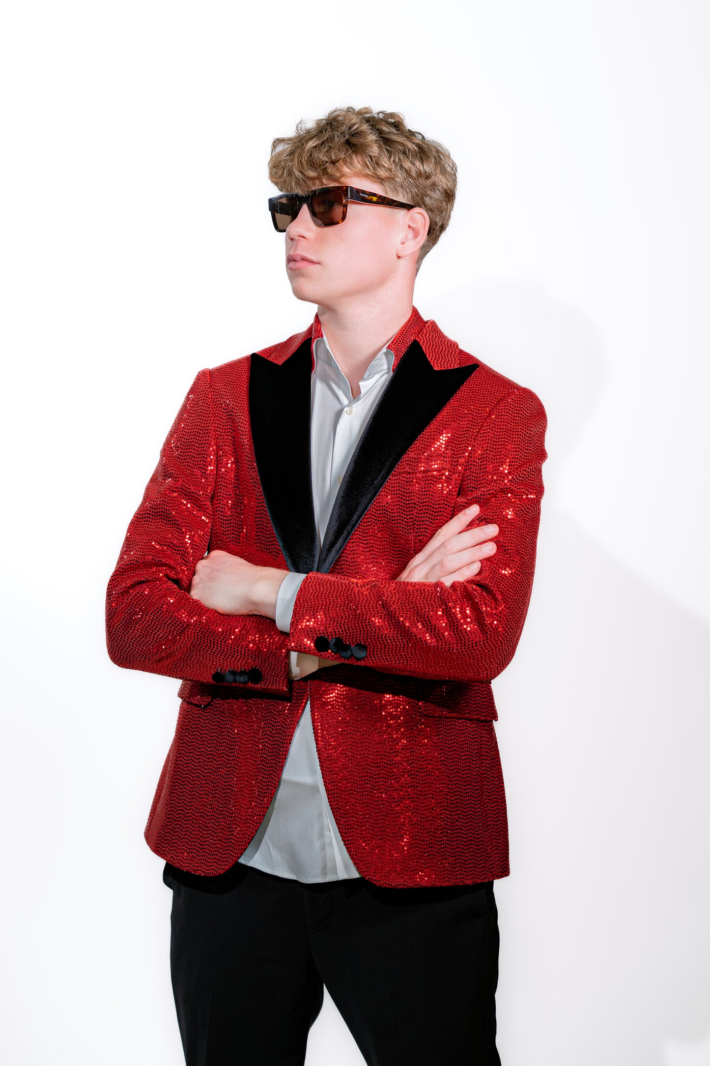 Valnti Red/White Sequence Suit