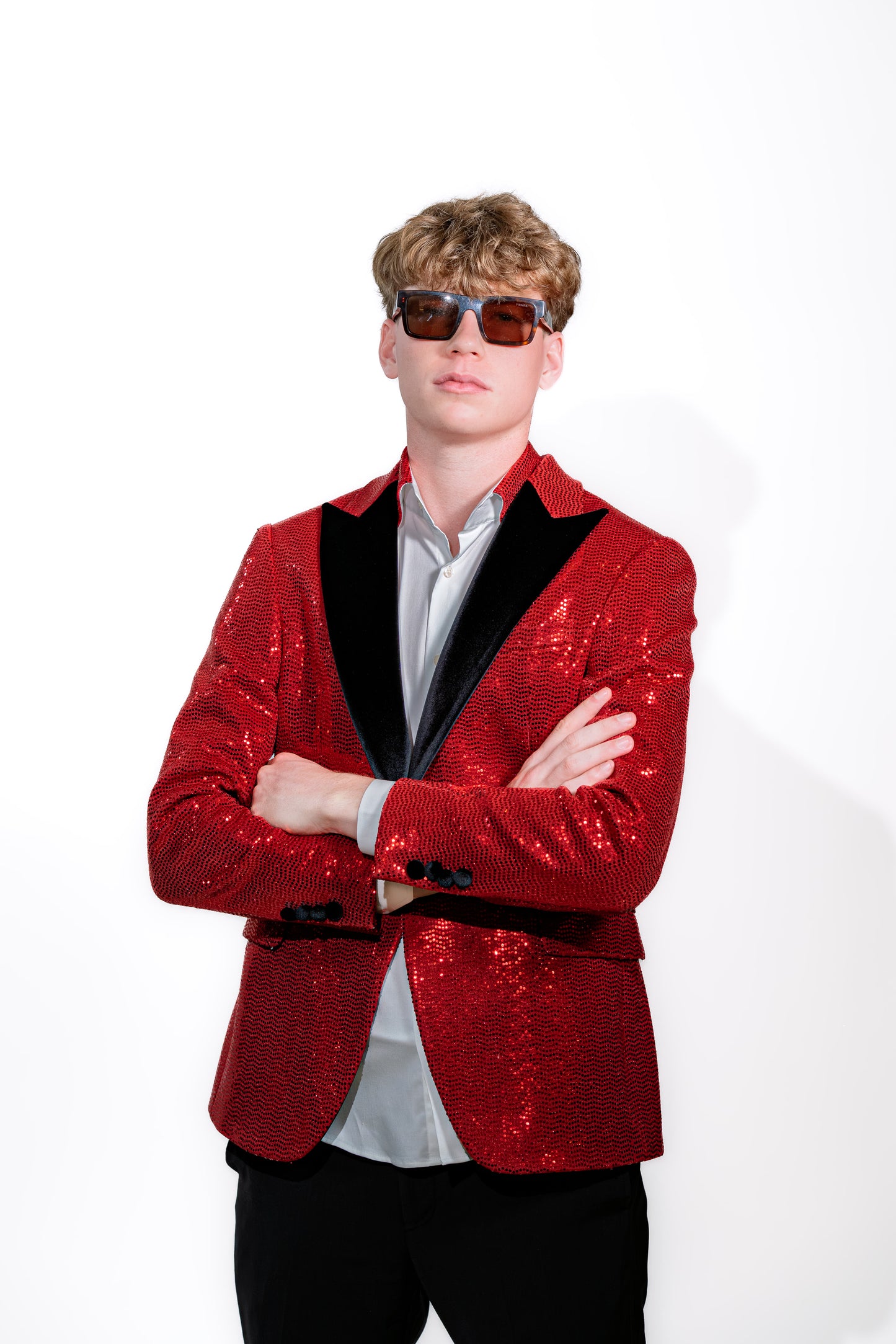 Valnti Red/White Sequence Suit