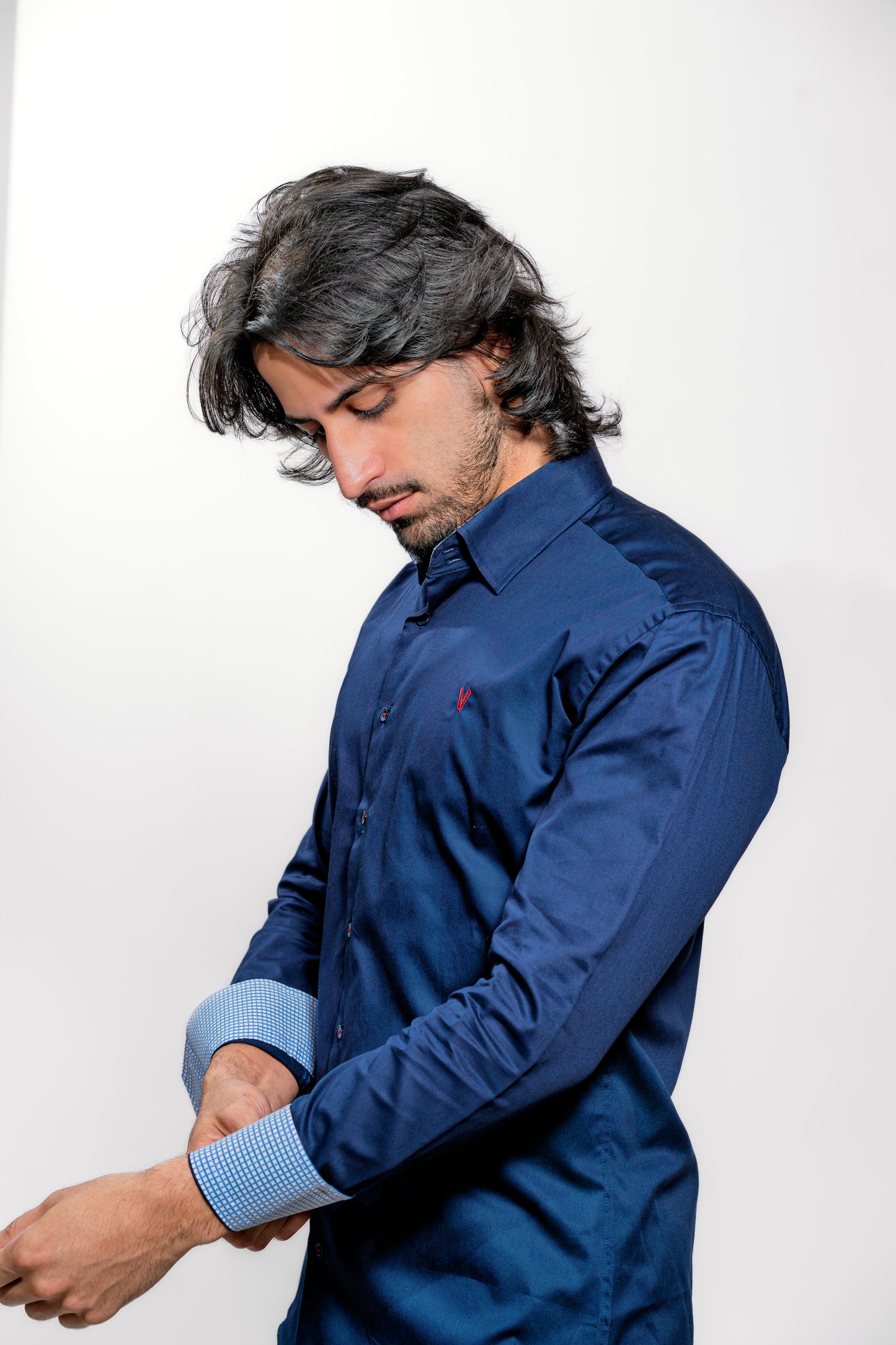 Men’s Luxury Navy Blue Formal Shirt