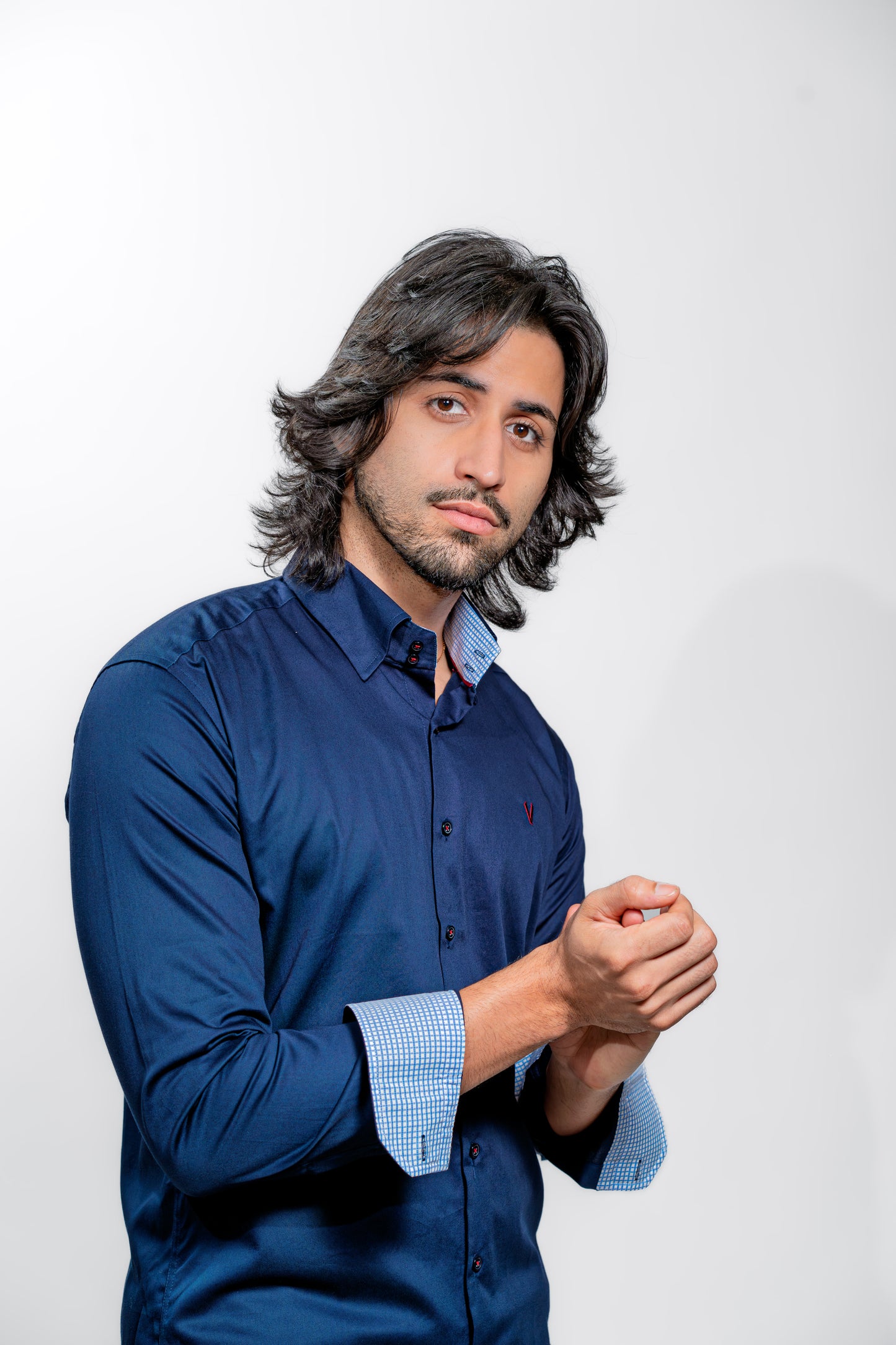 Men’s Luxury Navy Blue Formal Shirt