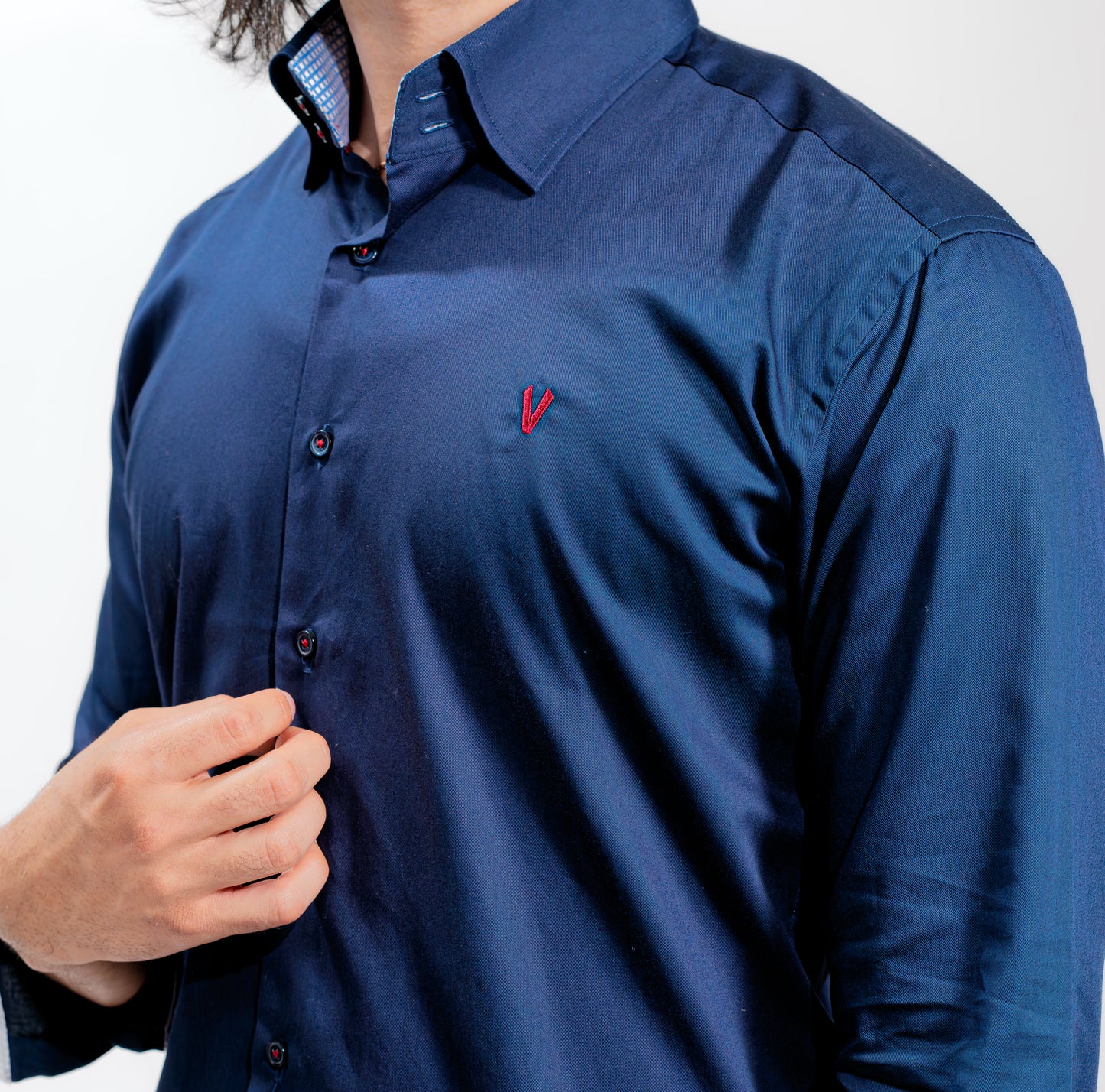 Men’s Luxury Navy Blue Formal Shirt