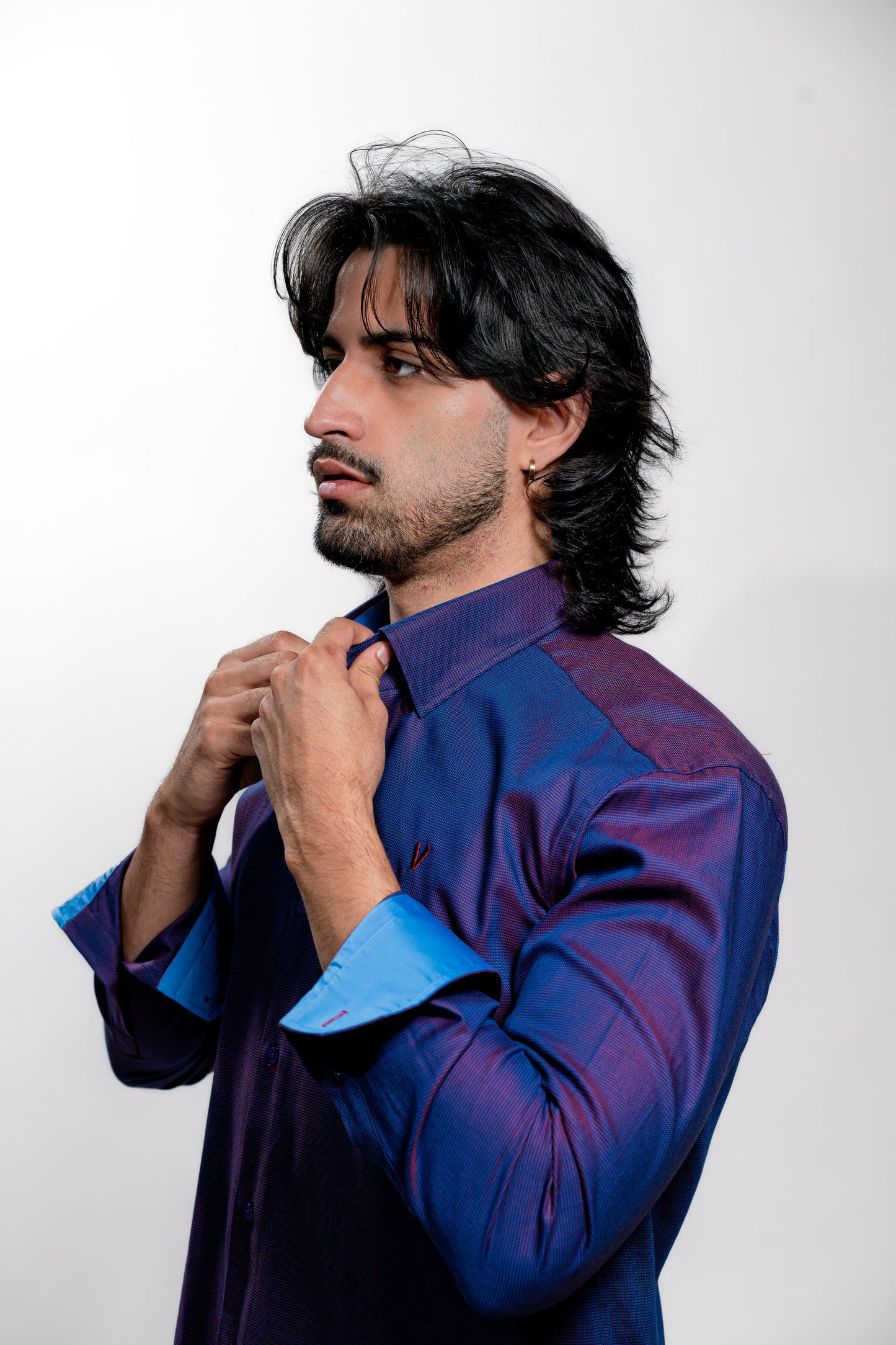 Men’s Royal Blue Luxury Party Wear Shirt