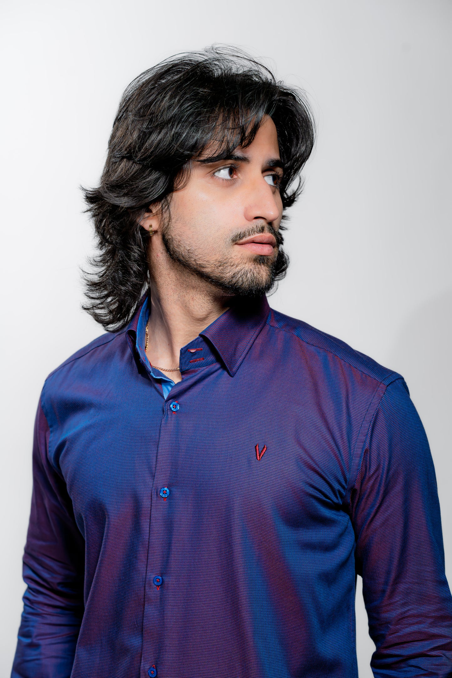 Men’s Royal Blue Luxury Party Wear Shirt