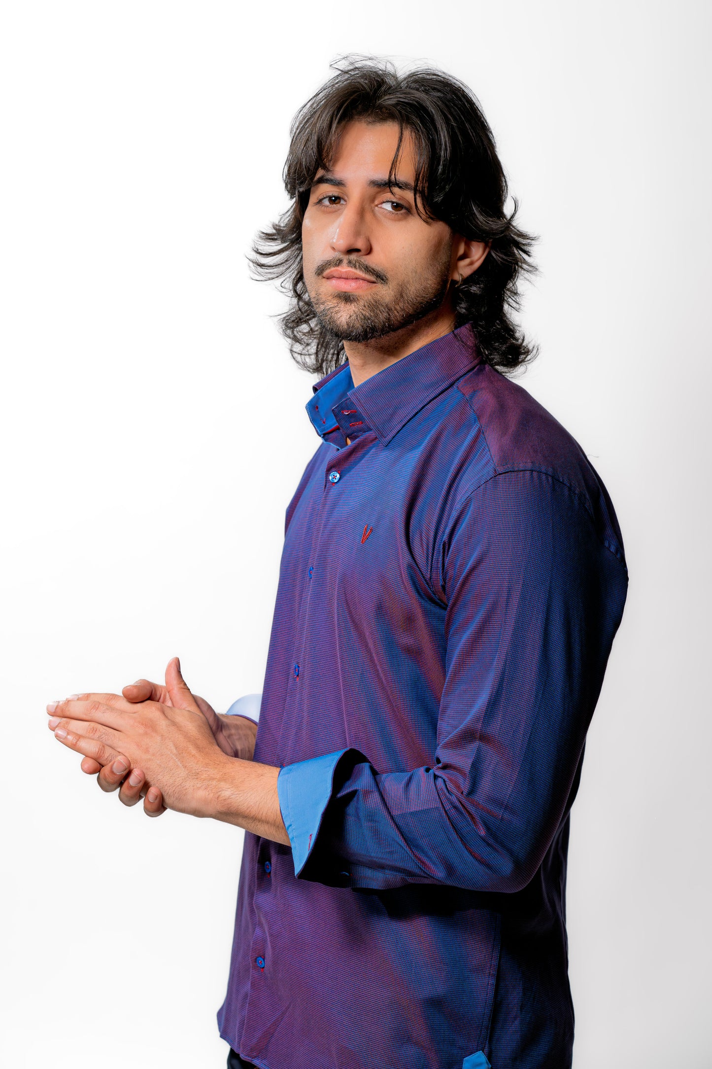 Men’s Royal Blue Luxury Party Wear Shirt