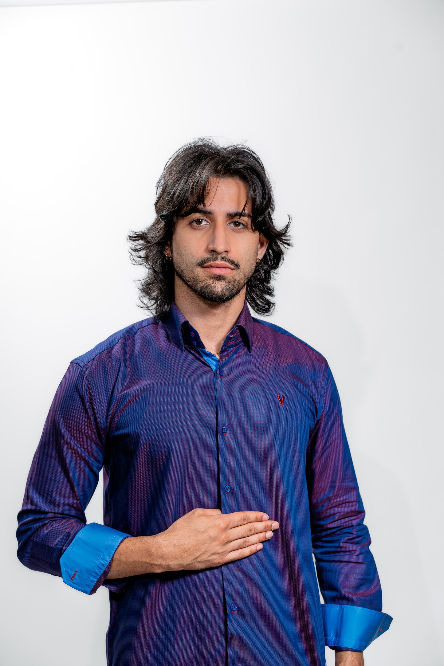 Men’s Royal Blue Luxury Party Wear Shirt