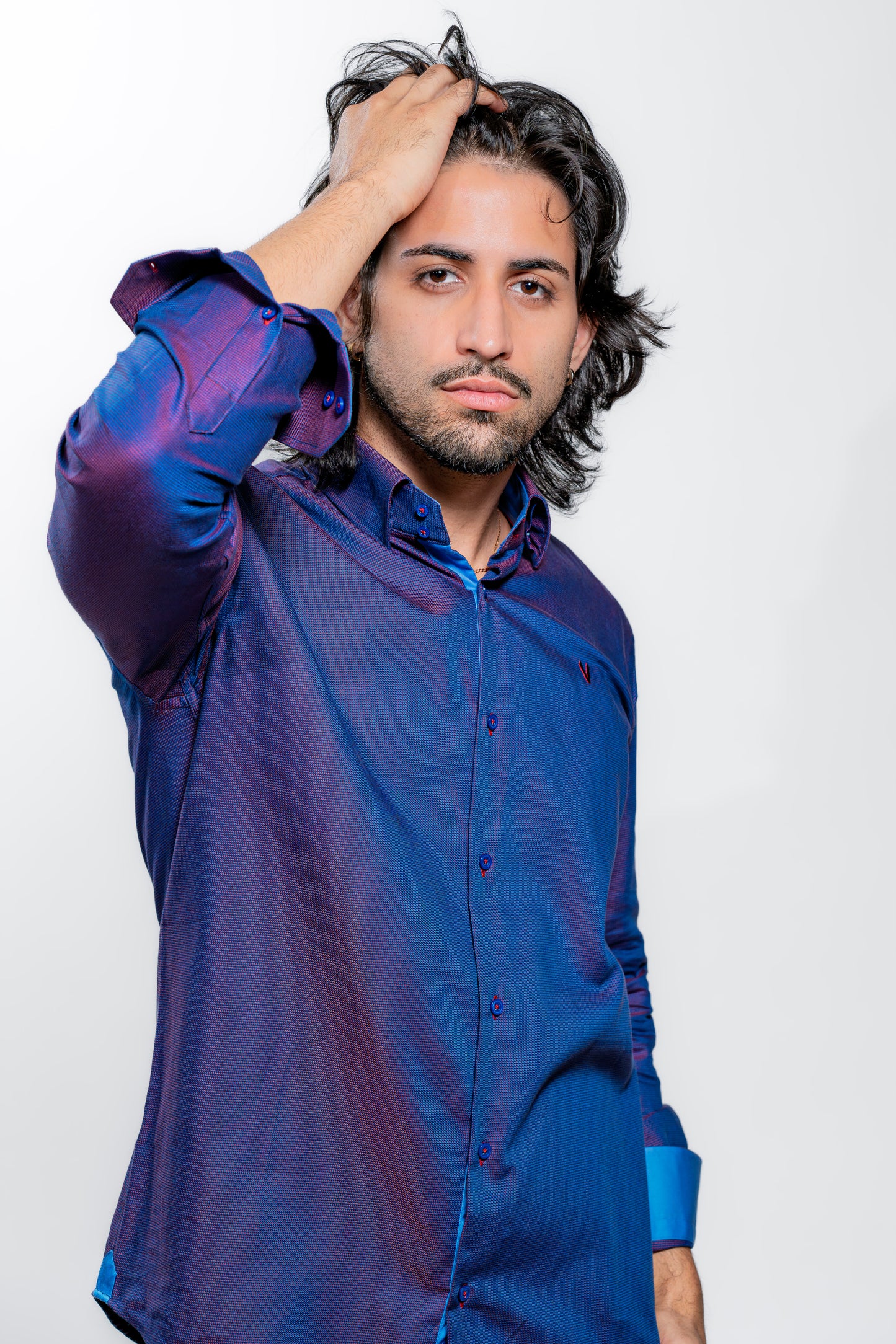 Men’s Royal Blue Luxury Party Wear Shirt