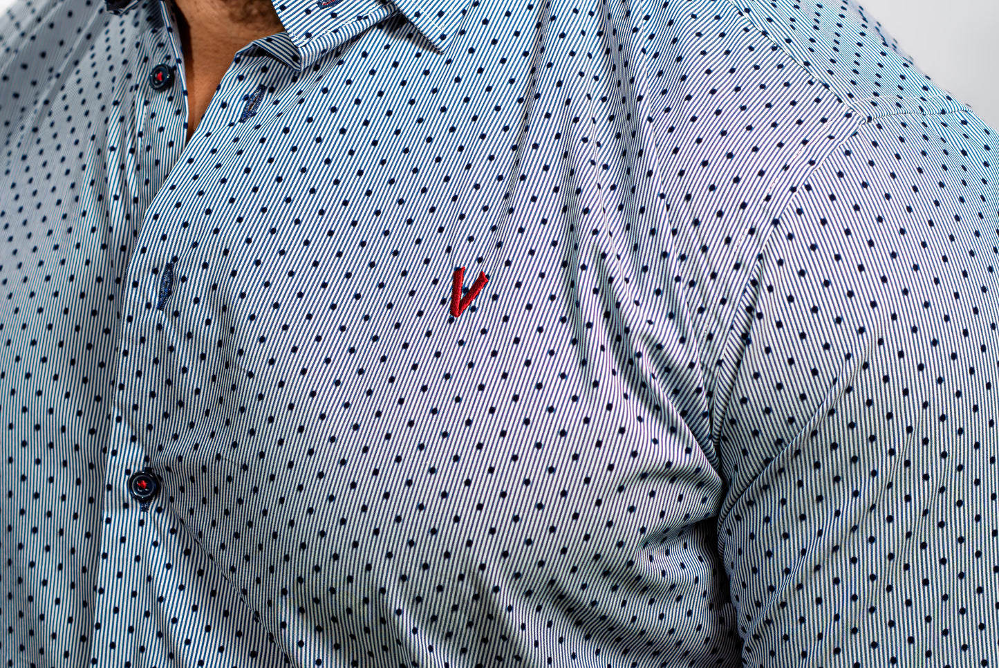 Men’s White Micro Print Boardroom Dress Shirt