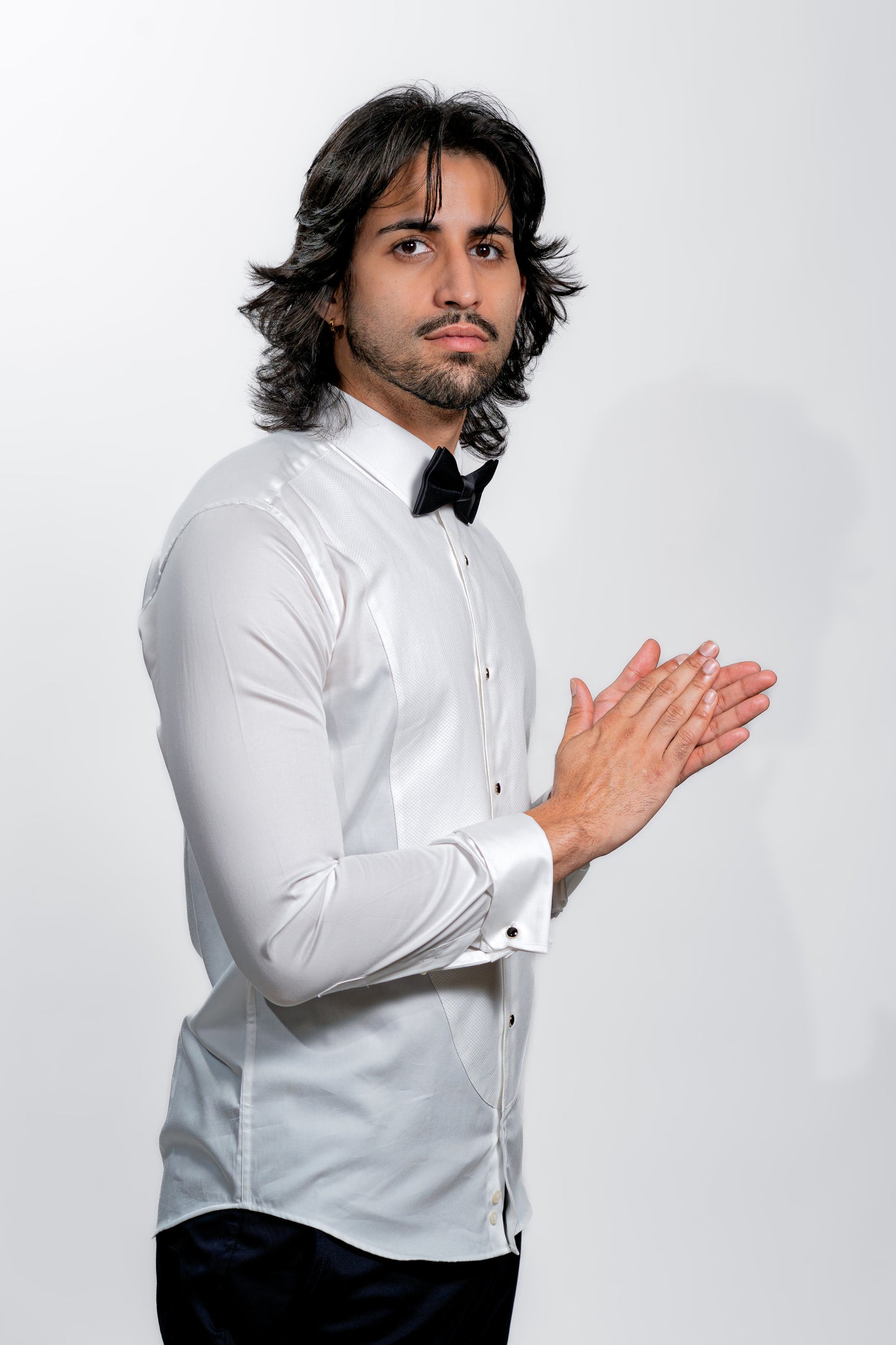 Men’s White Tuxedo Wedding Dress Shirt