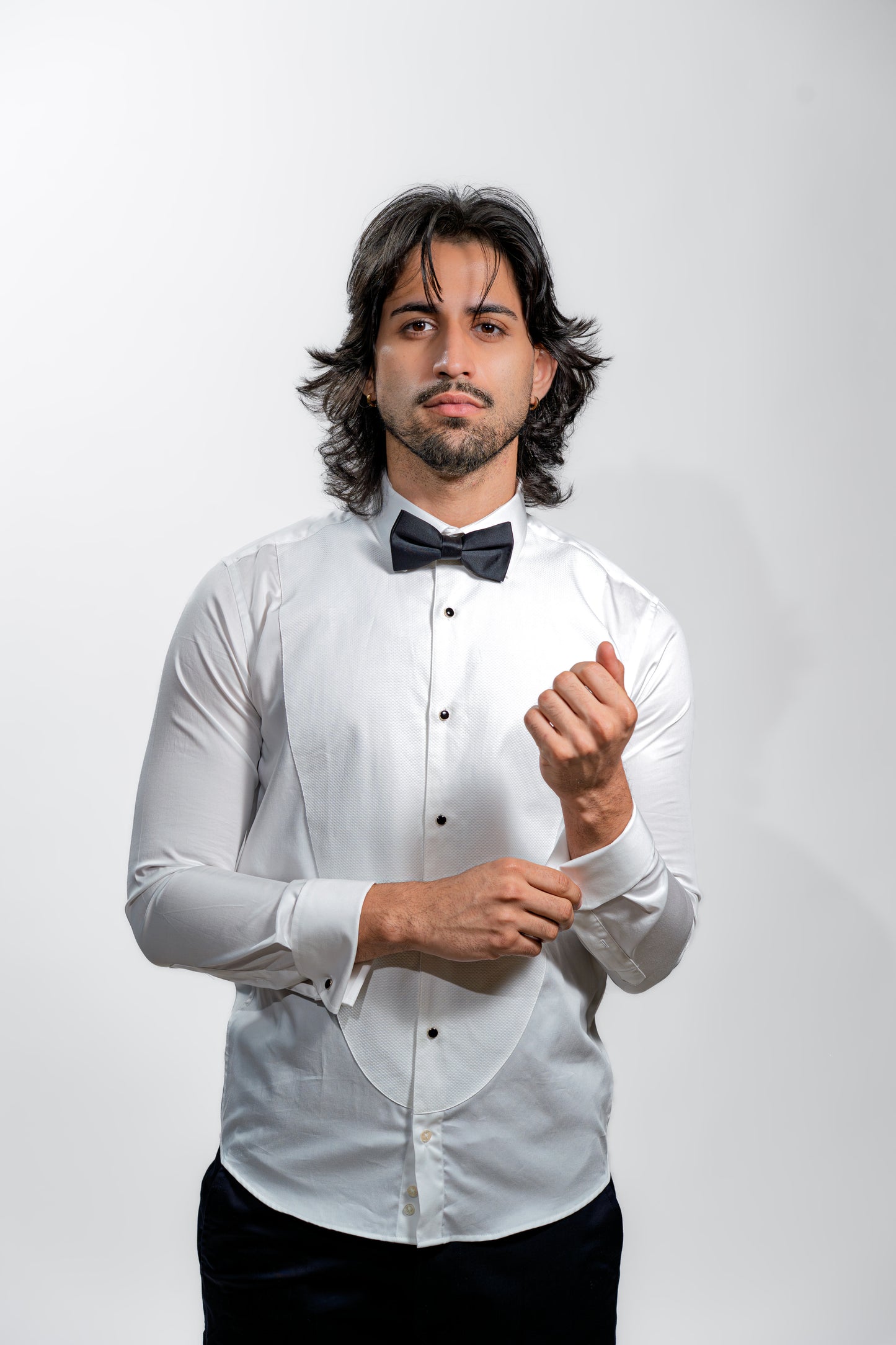 Men’s White Tuxedo Wedding Dress Shirt
