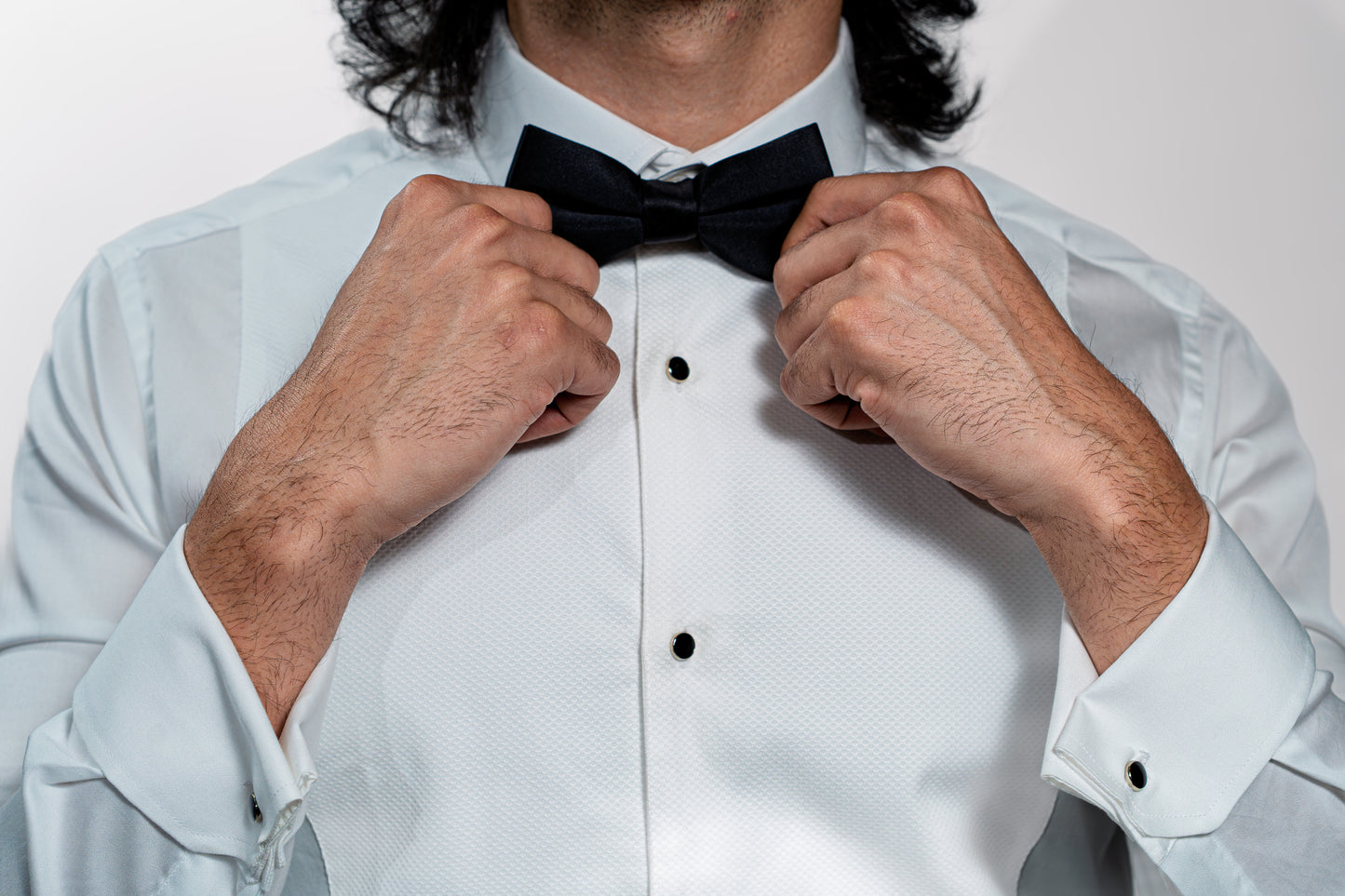 Men’s White Tuxedo Wedding Dress Shirt