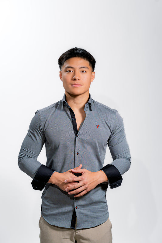 Men’s Grey Slim Fit Boardroom Shirt