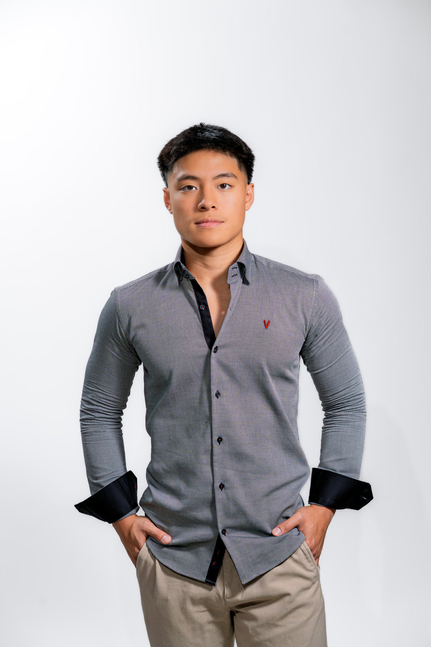 Men’s Grey Slim Fit Boardroom Shirt