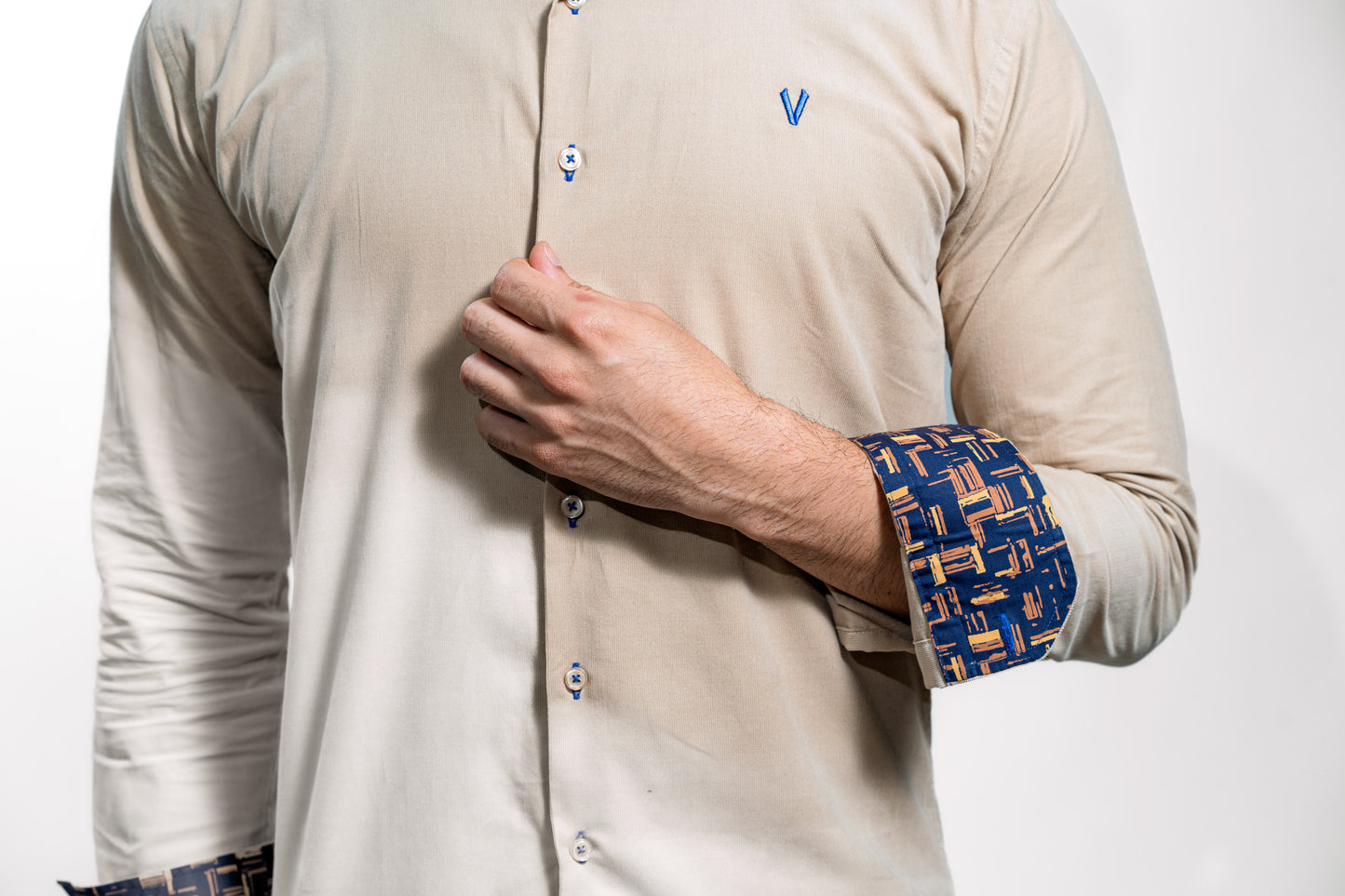 Men’s Beige Slim Fit Boardroom Shirt