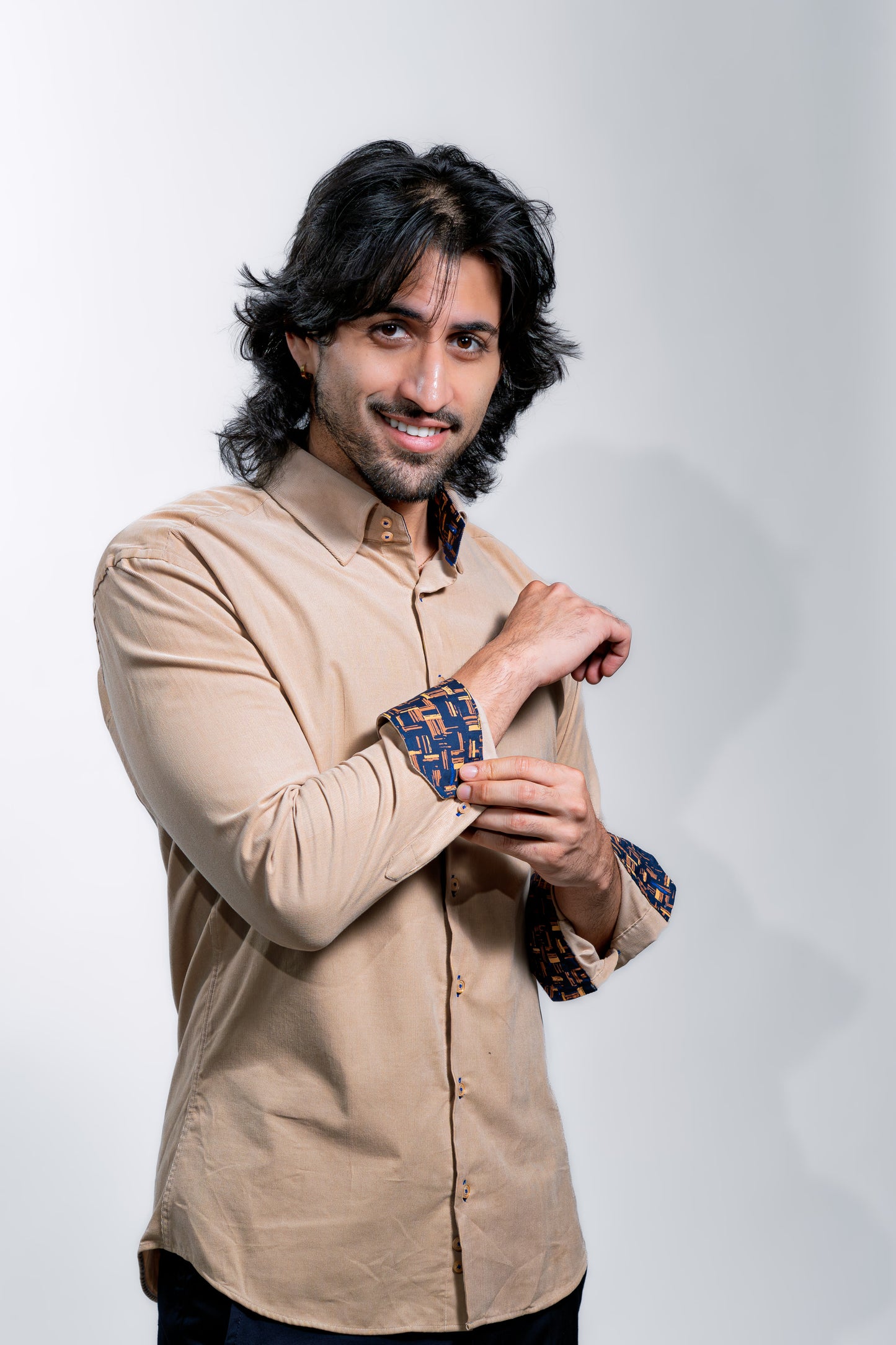 Men’s Beige Slim Fit Boardroom Shirt