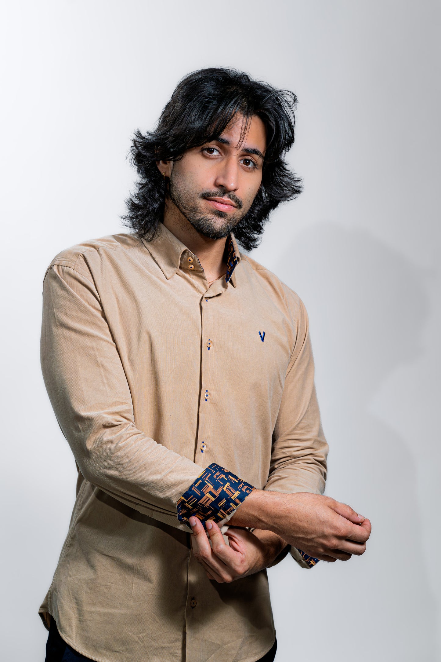 Men’s Beige Slim Fit Boardroom Shirt