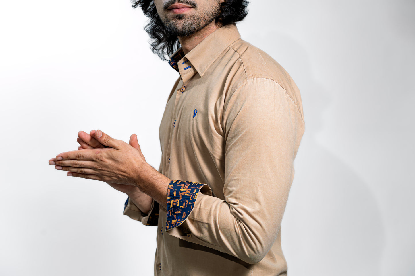 Men’s Beige Slim Fit Boardroom Shirt
