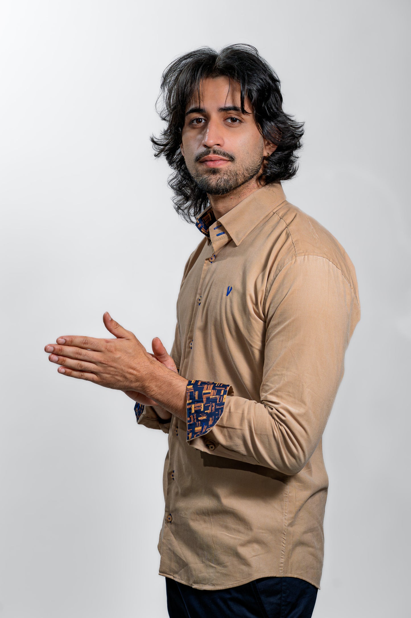 Men’s Beige Slim Fit Boardroom Shirt