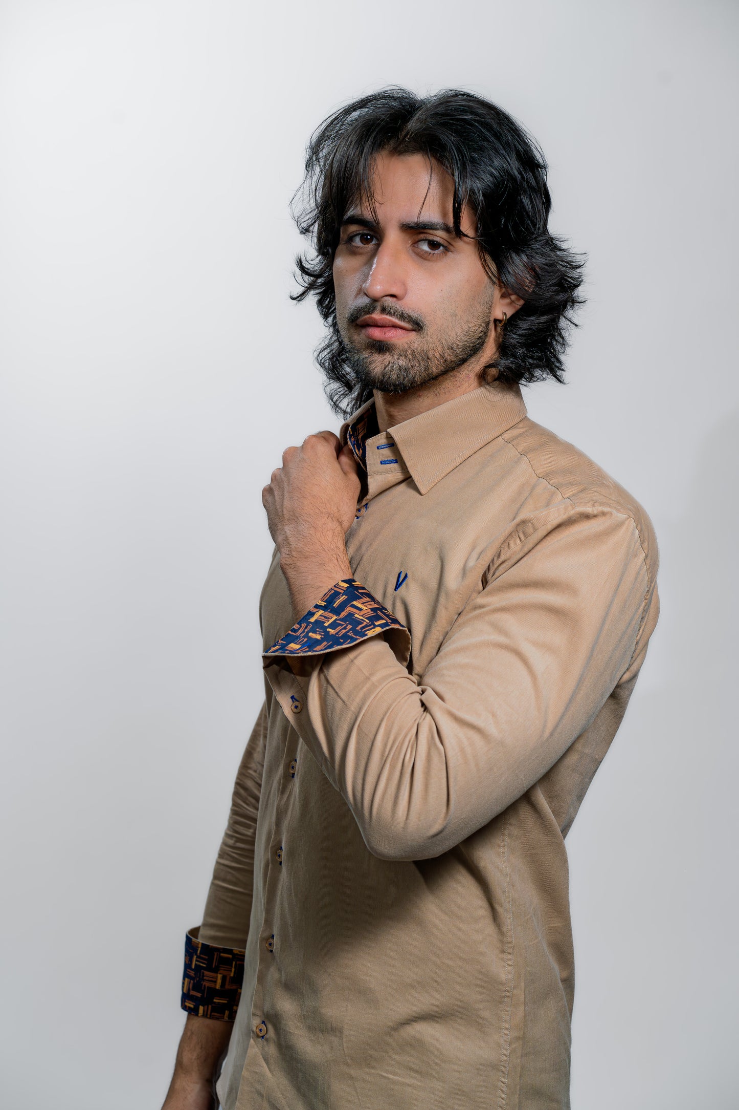 Men’s Beige Slim Fit Boardroom Shirt